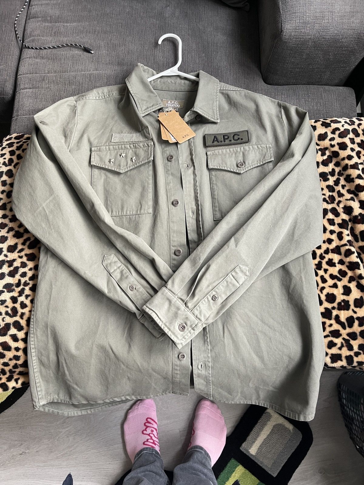 A.P.C. A.P.C. Khaki Mainline Shirt - Military Fatigue Inspired Size US M / EU 48-50 / 2 - 5 Thumbnail