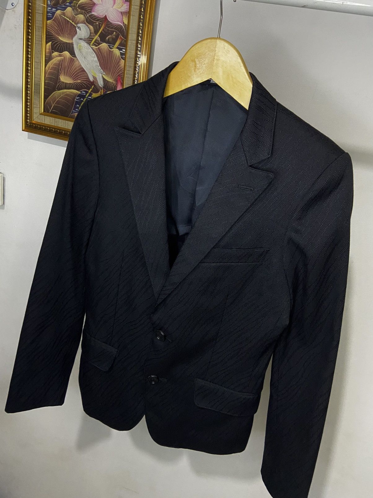Tornado Mart 🔥 RARE 🔥Tornado Mart Japan Pattern Single Breasted Blazer Size 38S - 5 Thumbnail