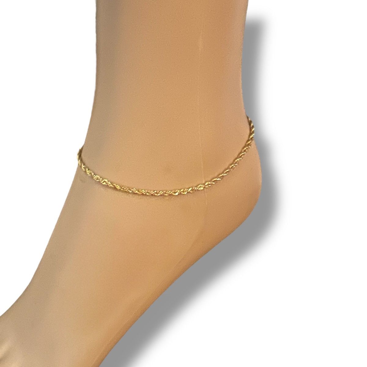 Vintage Vintage gold tone rope chain anklet Size ONE SIZE - 3 Thumbnail