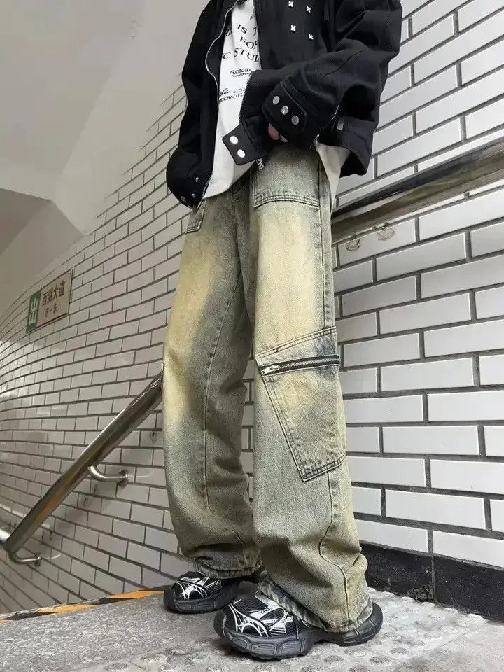 Japanese Brand Washed cargo pants jeans y2k Size US 34 / EU 50 - 4 Thumbnail