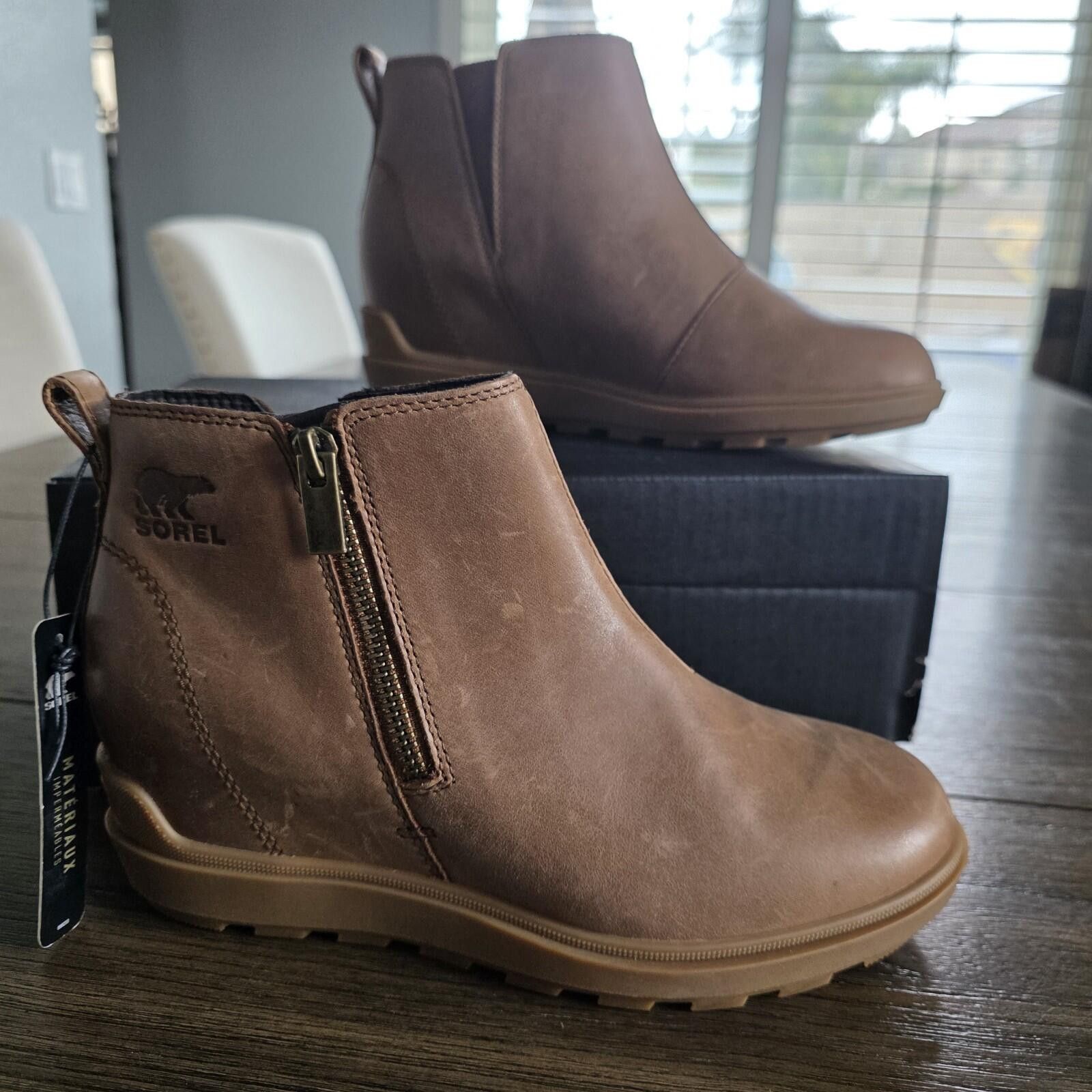 SOREL Sorel Evie II Zip Bootie Wedge Tan Gum Leather Wmn's 6.5 Size US 6.5 / IT 36.5 - 1 Thumbnail