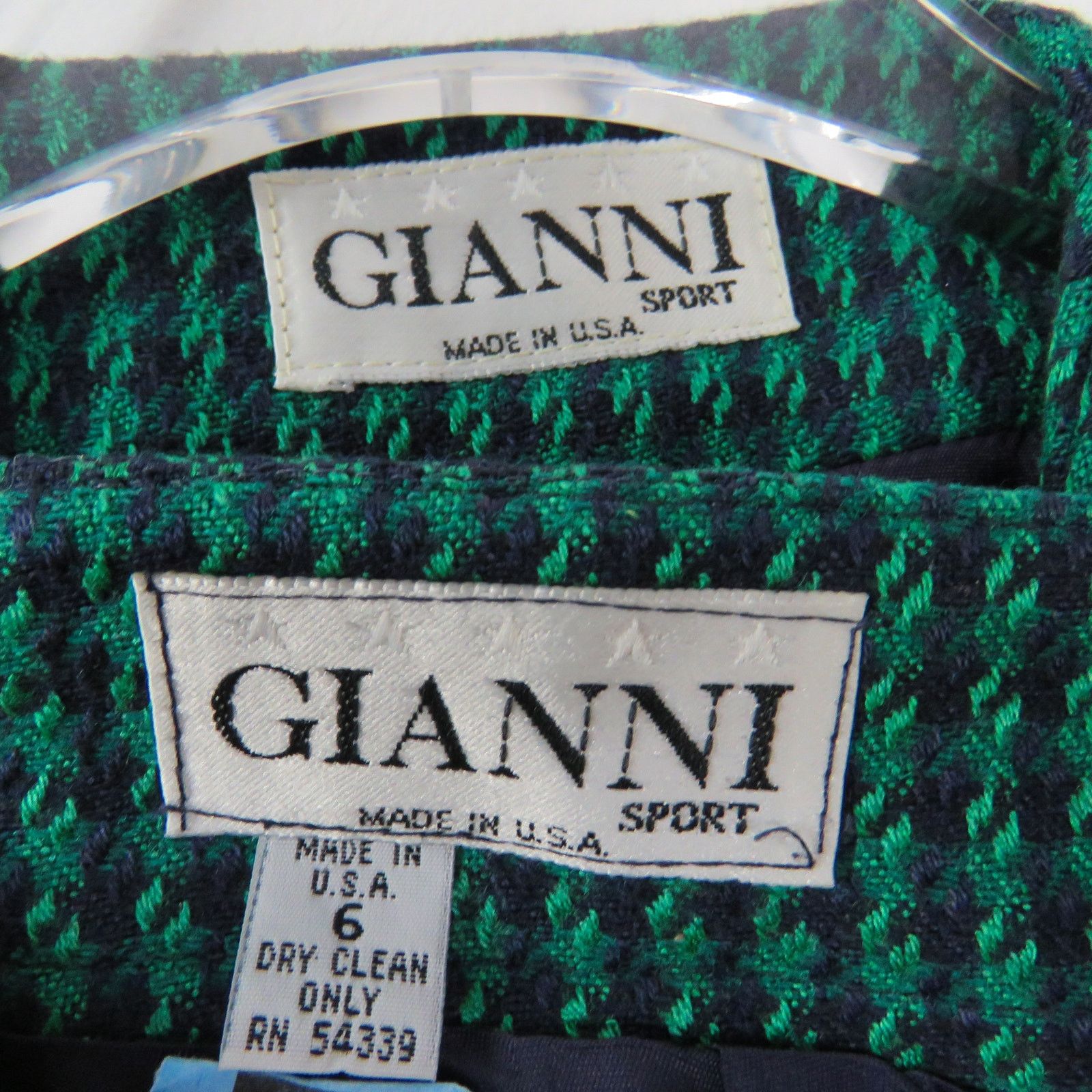 Vintage Vintage Emerald Green Plaid Tweed Skirt Suit Small Size S / US 4 / IT 40 - 8 Thumbnail