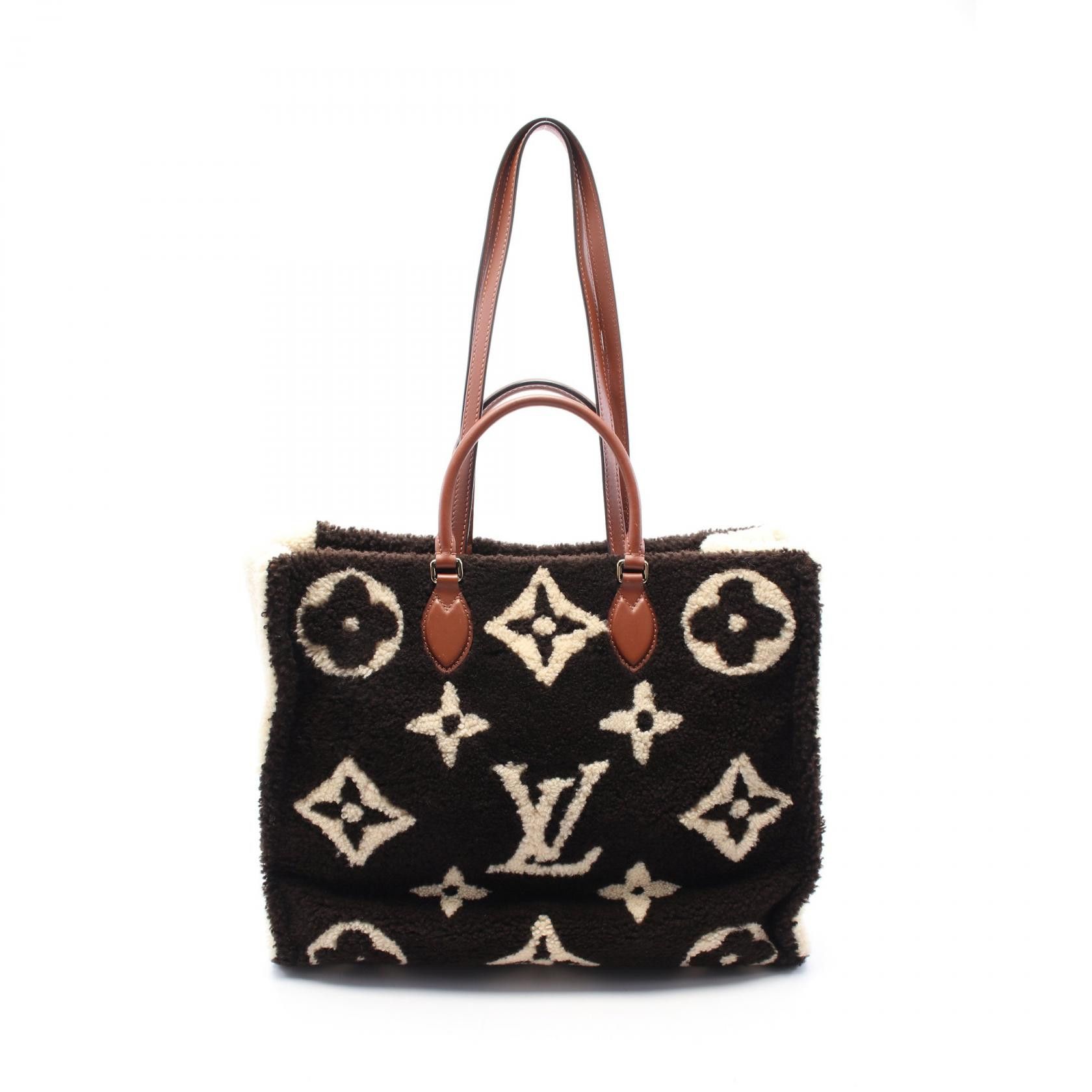 Louis Vuitton Louis Vuitton Onthego Gm Monogram Teddy Leather Tote Bag Leather Tote Bag M55420 in Brown, Women's