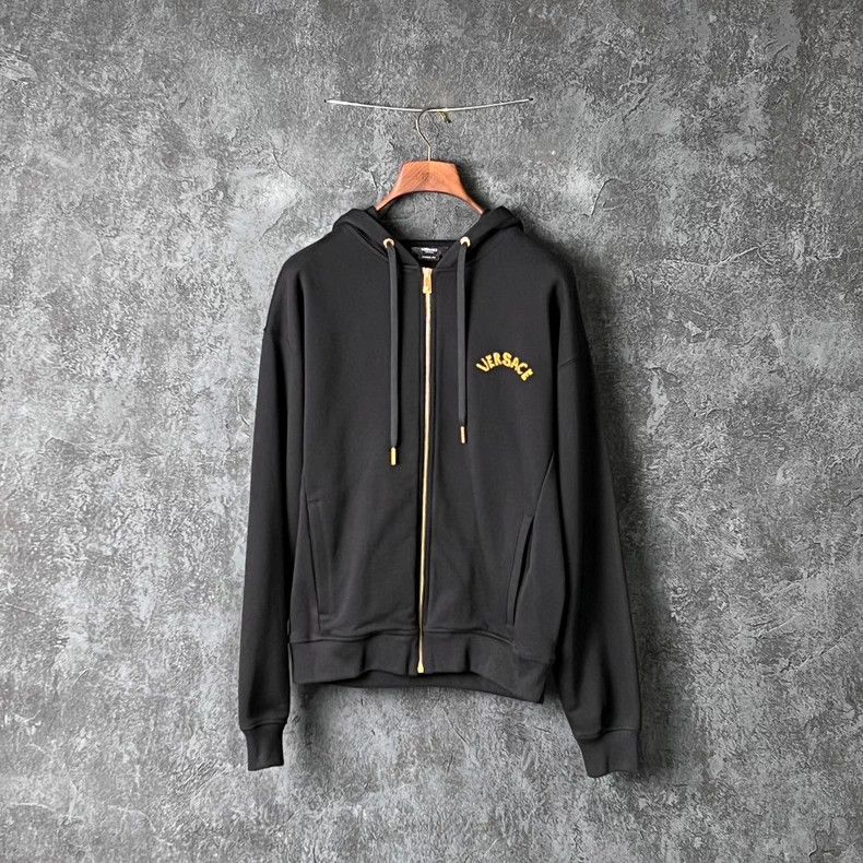 VERSACE Embroidered Cotton Hoodie - dmc