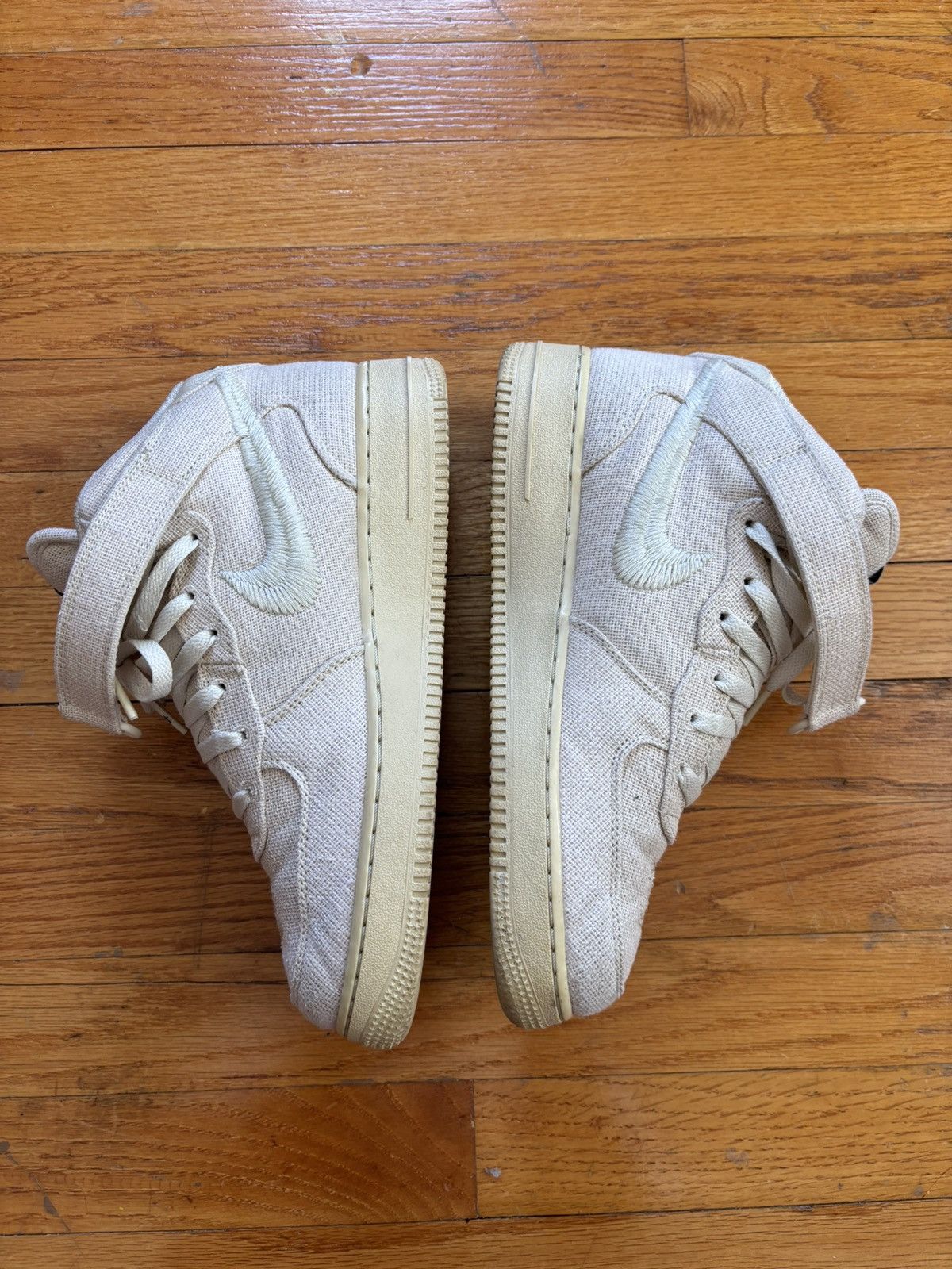 Nike × Stussy Nike Air Force 1 Mid Stussy Fossil Size 8.5 Size US 8.5 / EU 41-42 - 4 Thumbnail