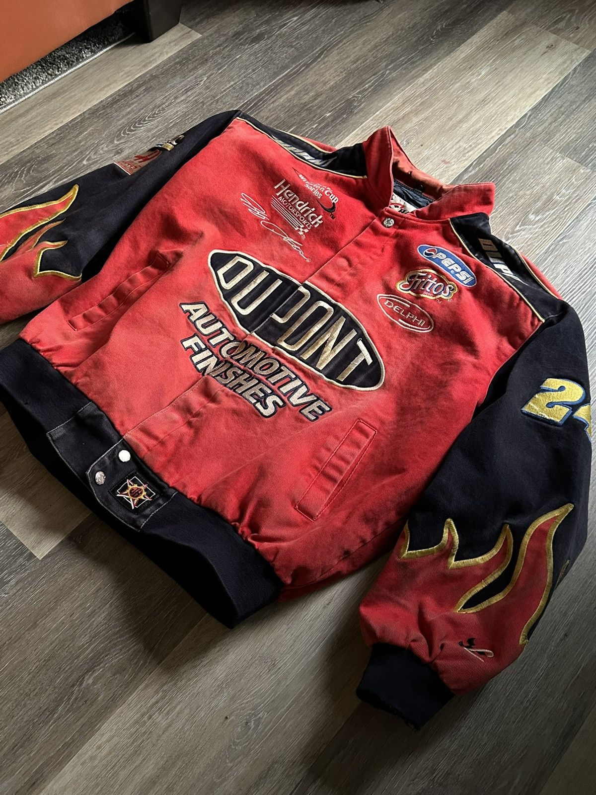 NASCAR × Vintage Vintage Du Pont Jeff Gordon Jacket Size US XL / EU 56 / 4 - 2 Thumbnail