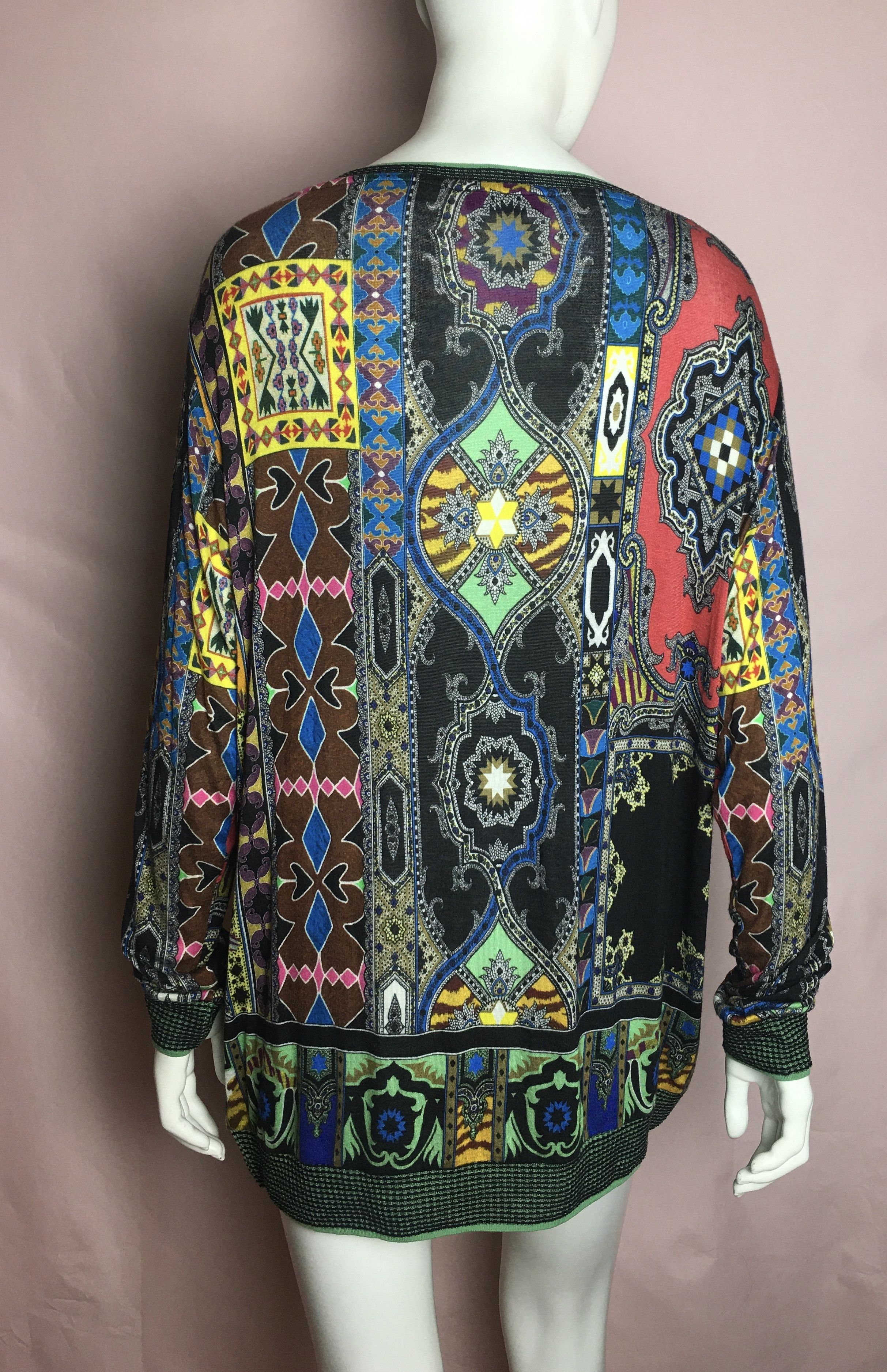 Etro ETRO Paisley Print Jacquard Knit Tunic Sweater IT 48 Size XL / US 12-14 / IT 48-50 - 3 Thumbnail