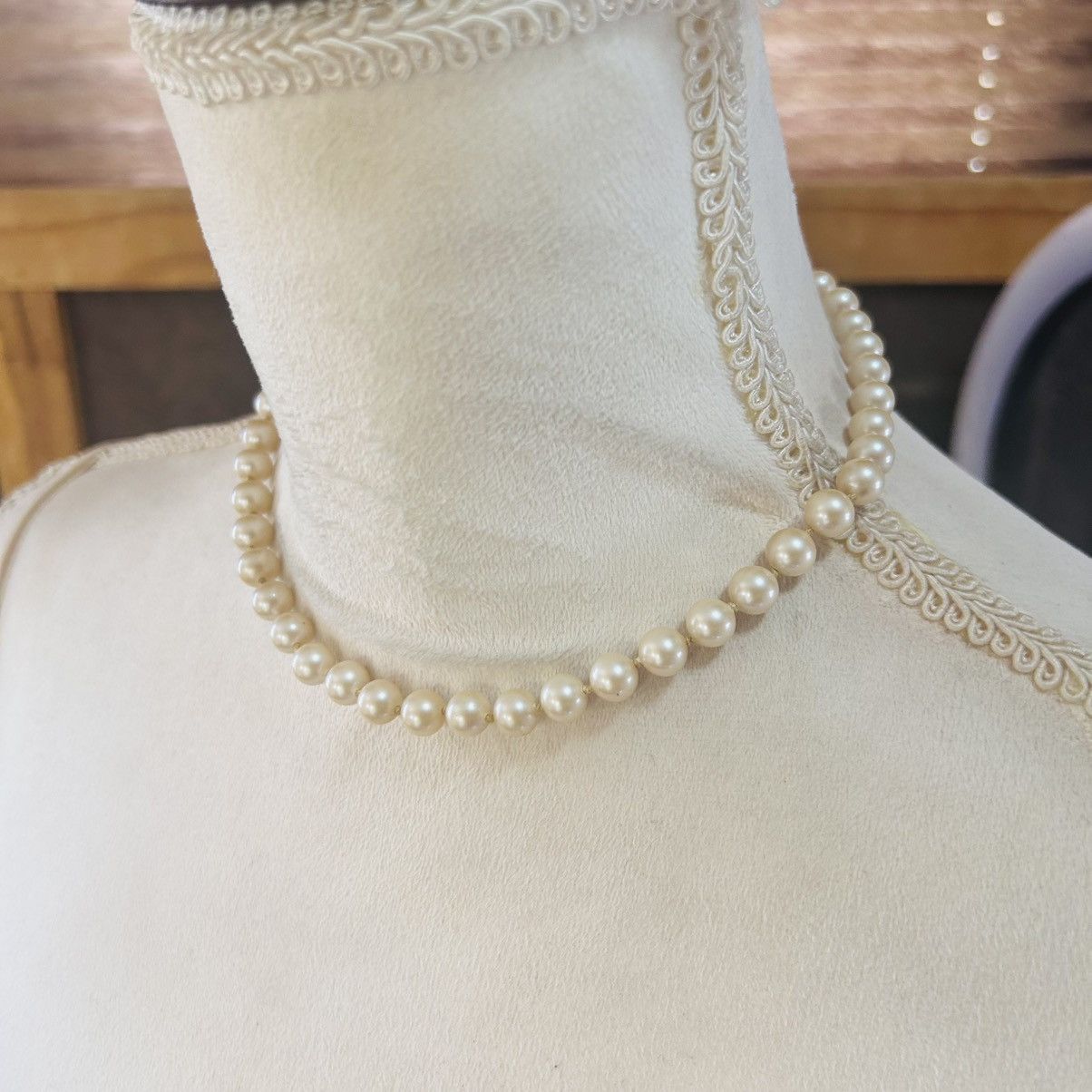 Vintage Vintage 1940s-50s Deltah Fine Simulated pearl necklace Size ONE SIZE - 3 Thumbnail