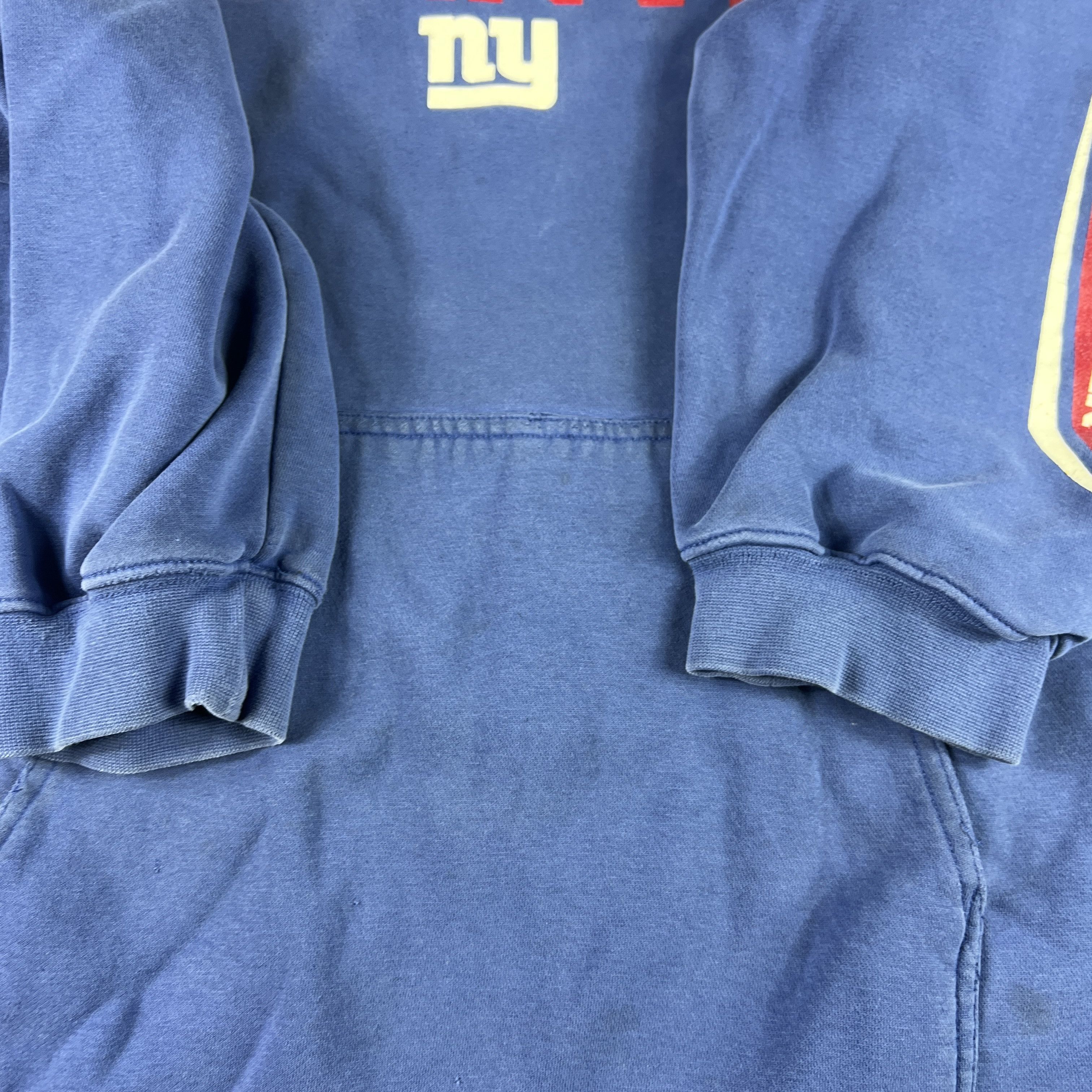 NFL × Reebok Y2K Reebok New York Giants Sweatshirt Blue Thrashed Hoodie Size US XXL / EU 58 / 5 - 6 Thumbnail