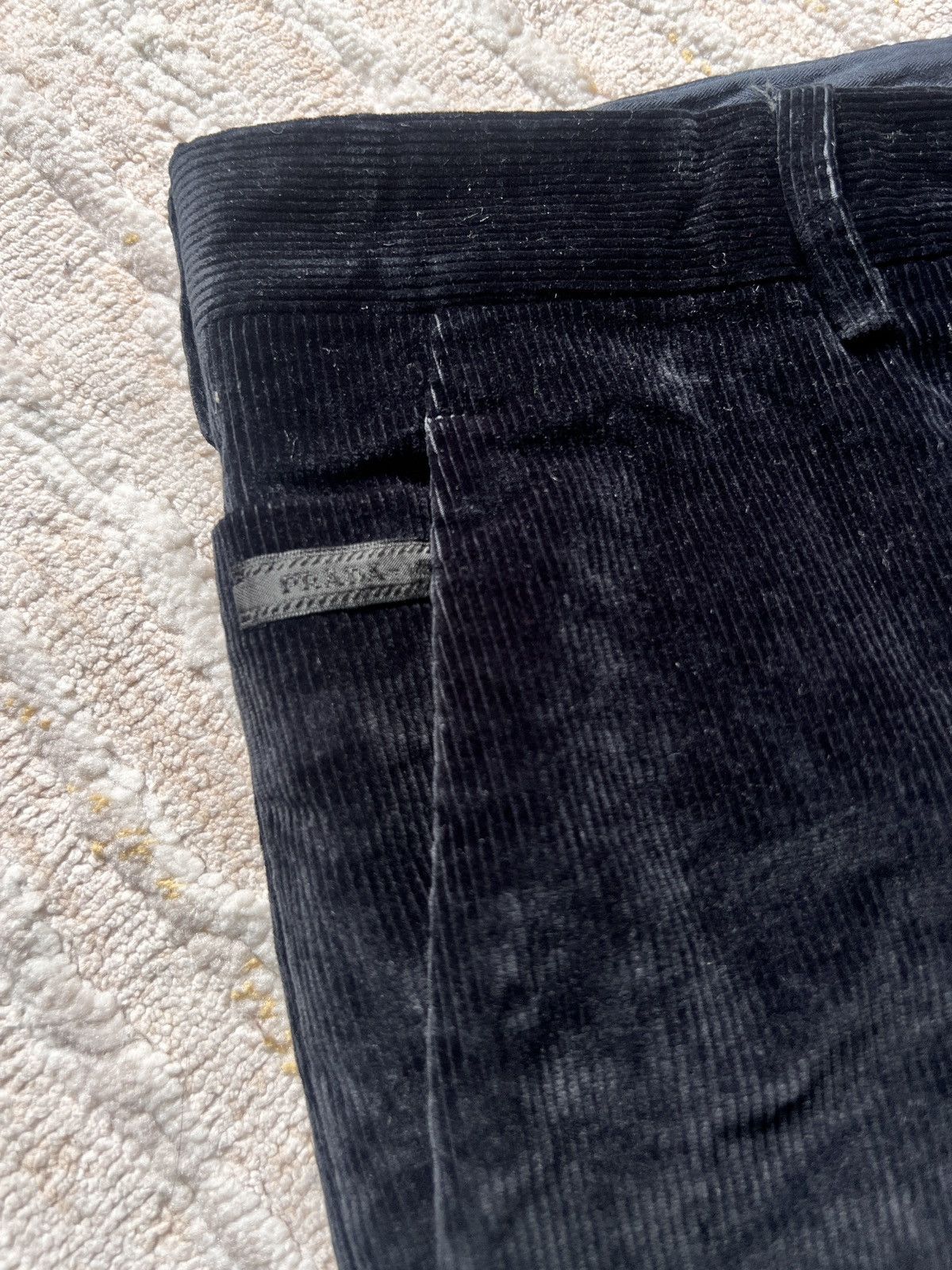 Prada Prada Dark Blue Velvet Denim Trousers Size US 32 / EU 48 - 4 Thumbnail