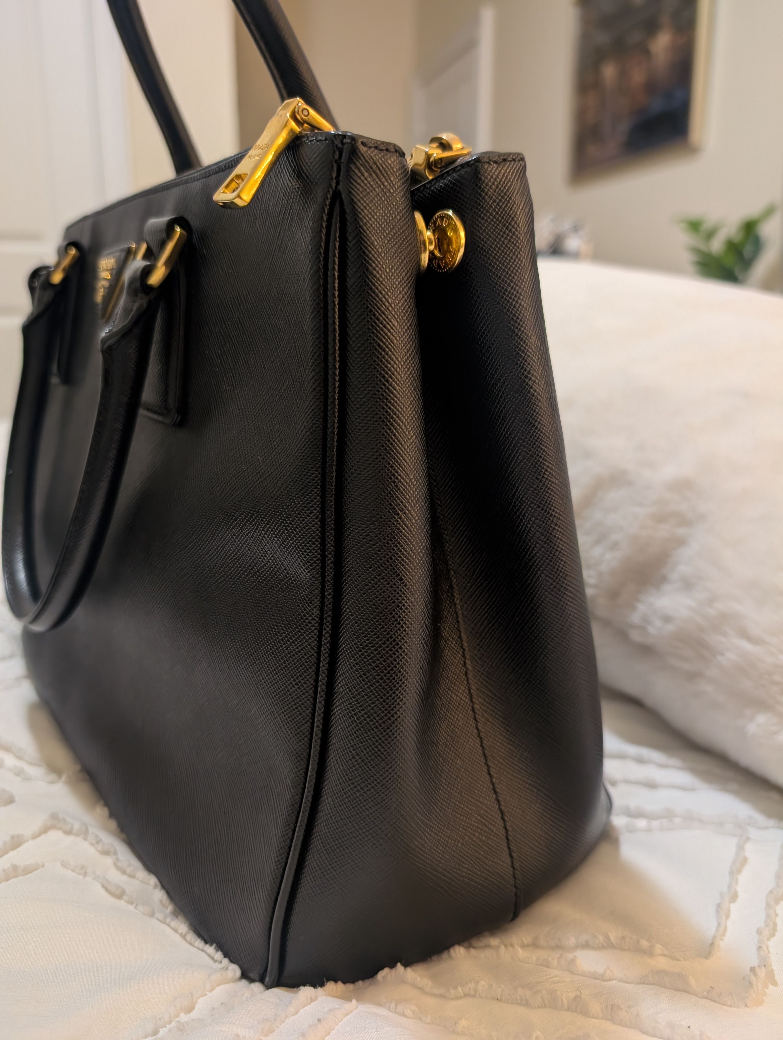 Prada PRADA Black Saffiano Top Handle Bag Size ONE SIZE - 4 Thumbnail