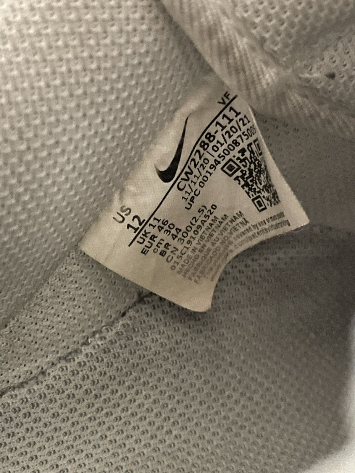 Nike Nike Air Force 1 Low Triple White Size US 12 / EU 45 - 8 Thumbnail