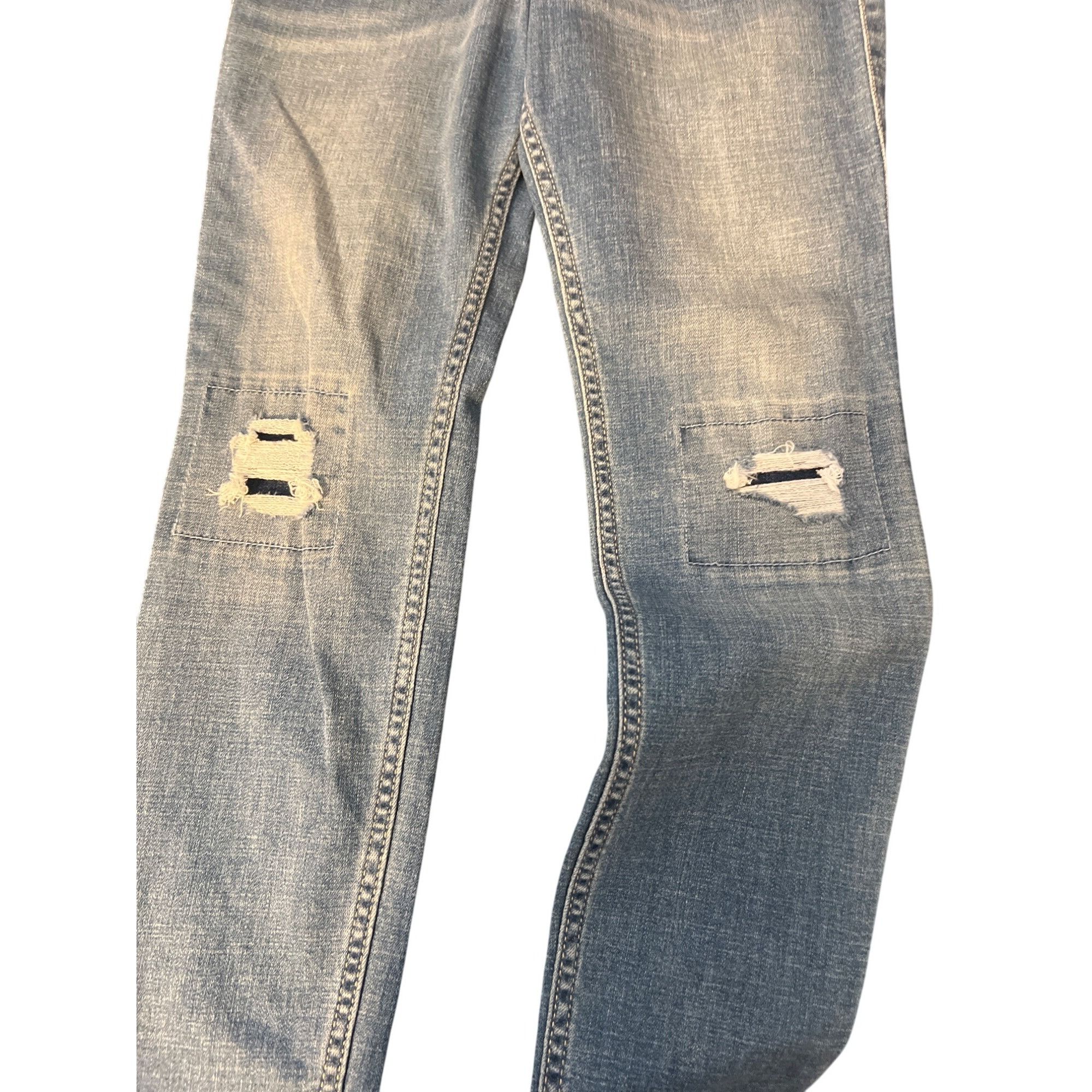 Hollister Hollister High Rise Crop Super Skinny Blue Jeans Classic Str Size 29" - 2 Thumbnail
