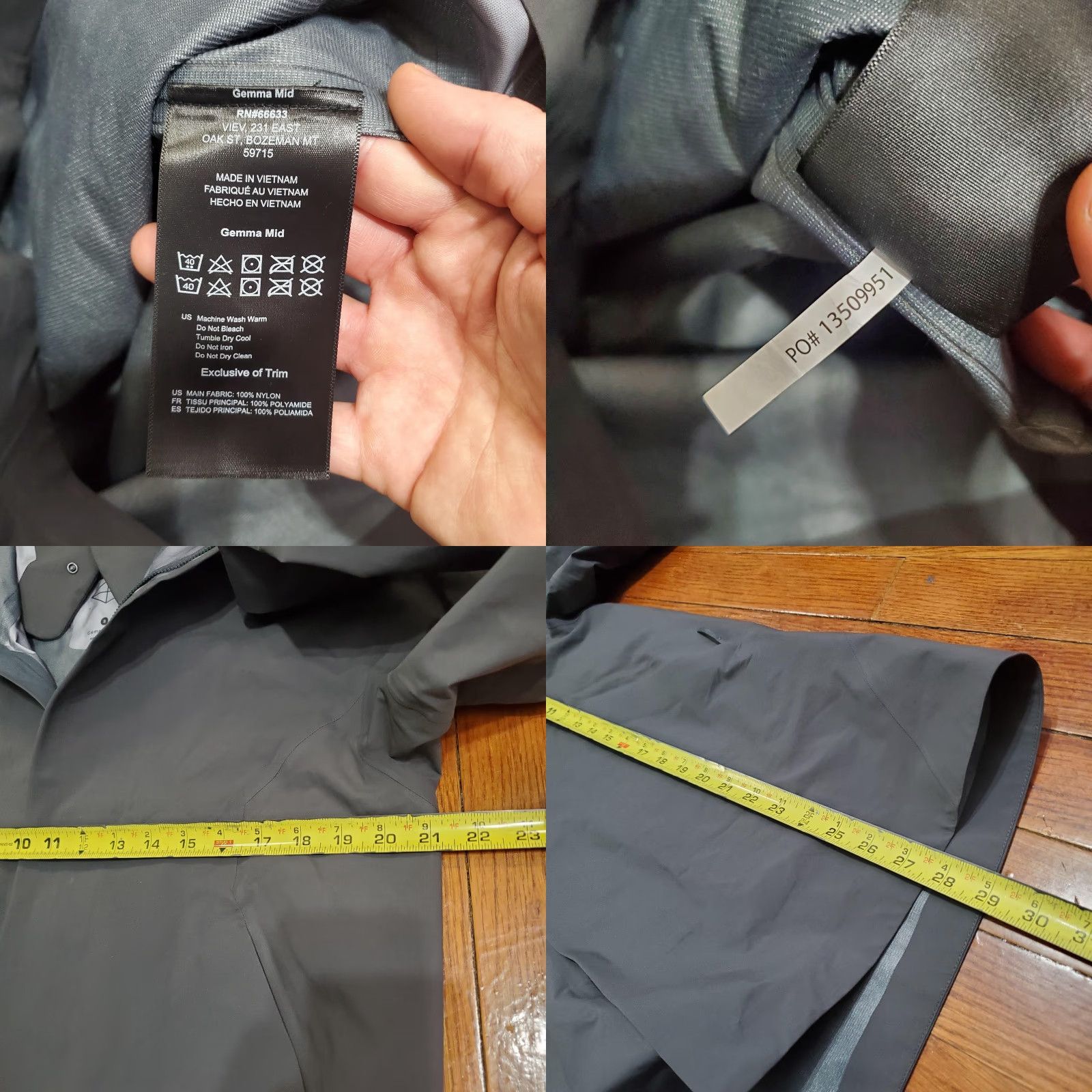 Vintage Viev Gemma Mid Coat Womens Small Gray GORE-TEX Hooded Waterproof Rain Jacket Size S / US 4 / IT 40 - 8 Thumbnail