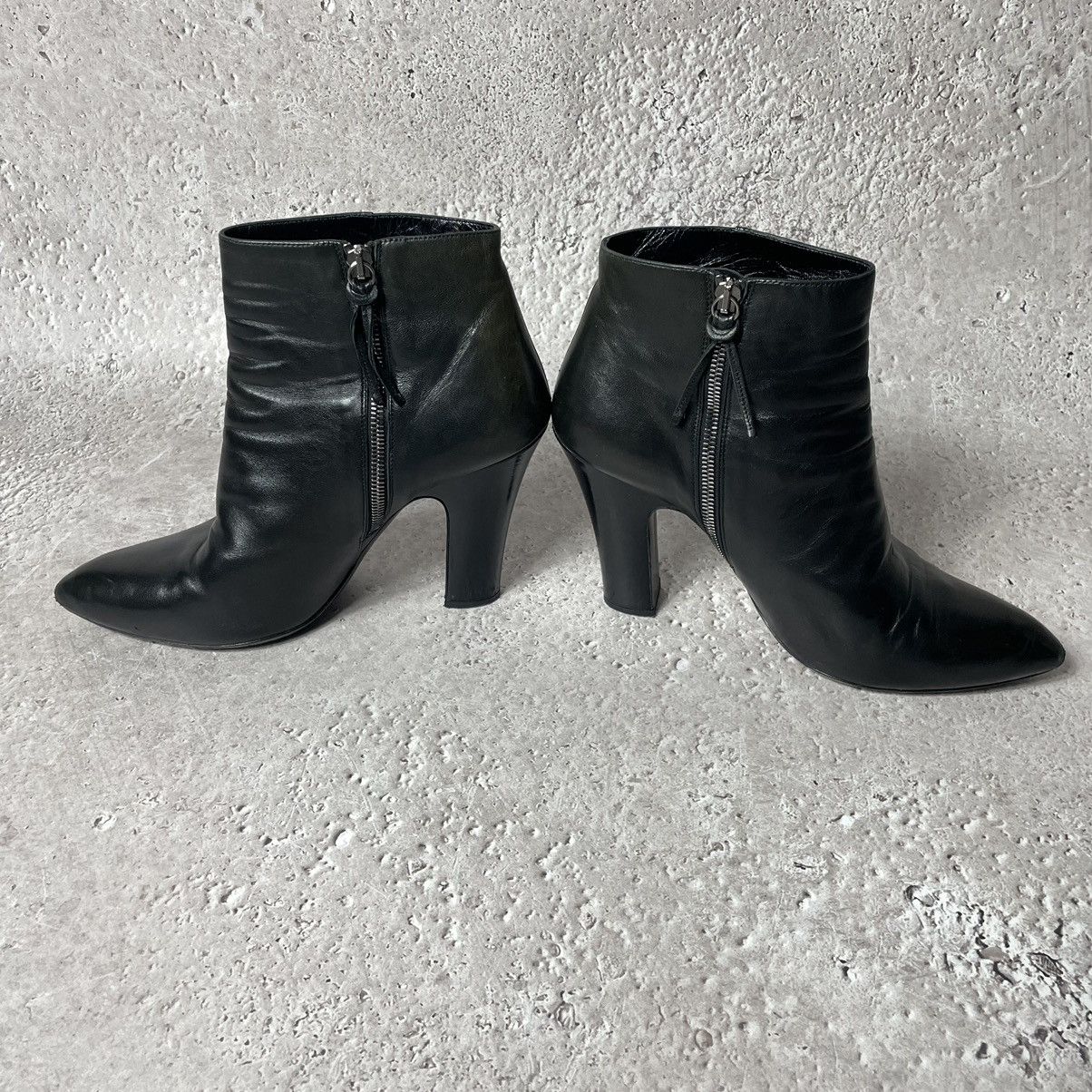Prada × Vintage Mi Miu Black Leather Ankle Boots sz 39 Size US 9.5 / IT 39.5 - 13 Thumbnail