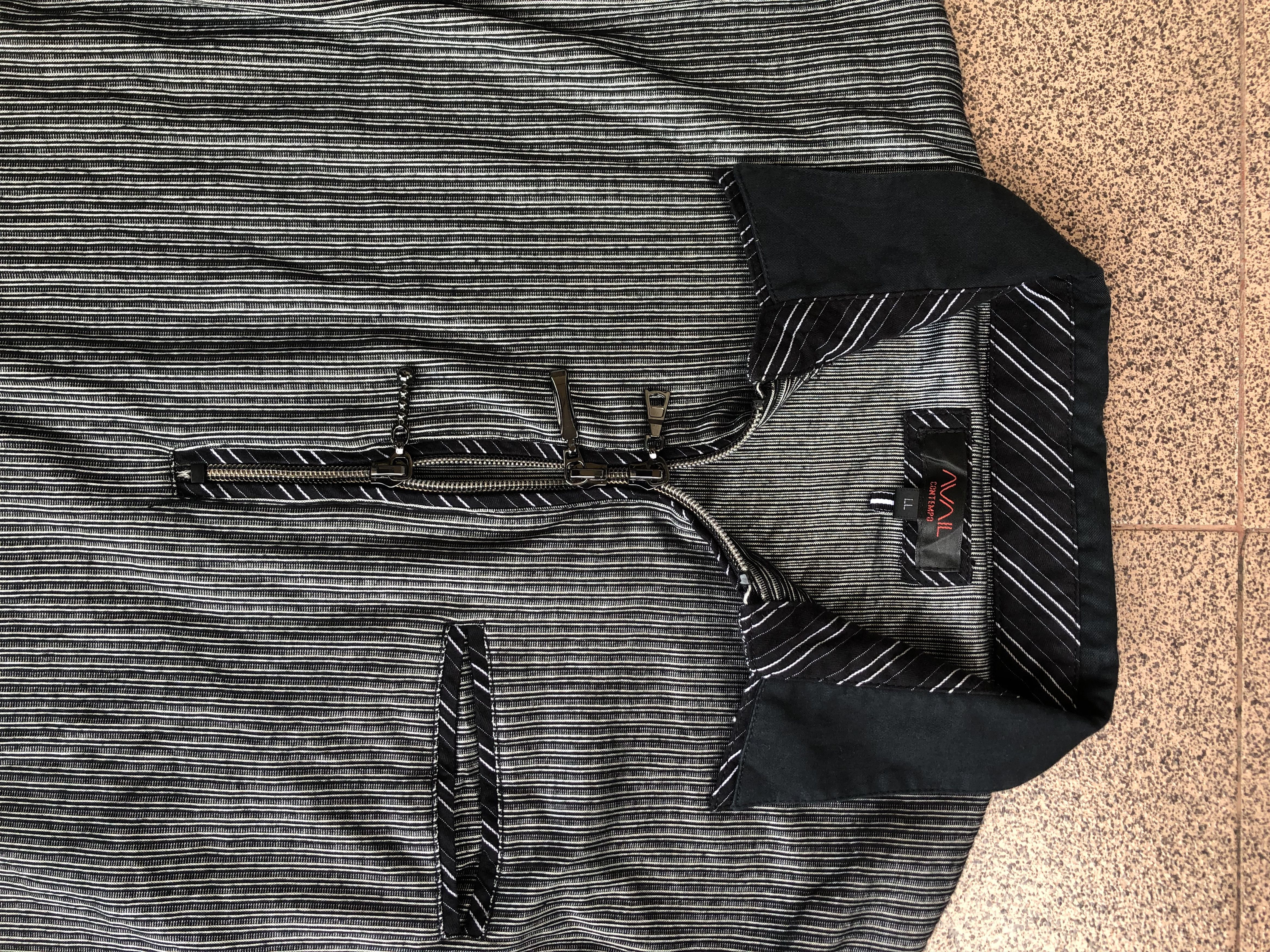 If Six Was Nine 2000s Double Layer Collar Zipper Avail Vkei Style Size US L / EU 52-54 / 3 - 5 Thumbnail