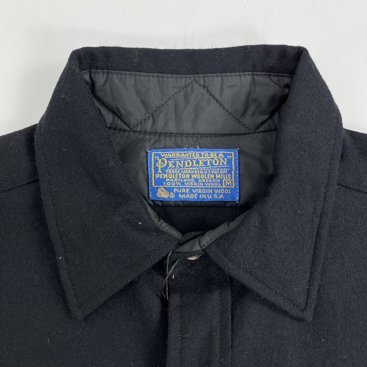 Flannel × Pendleton Pendleton Flannel Shirt Virgin Wool & Leather Black Size US M / EU 48-50 / 2 - 4 Thumbnail