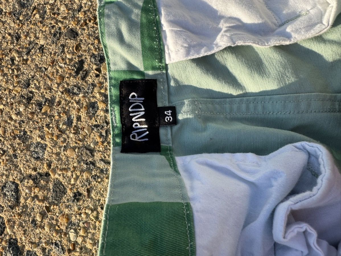 RIPNDIP Rip N Dip Green Checkered Cargos Size US 34 / EU 50 - 3 Thumbnail