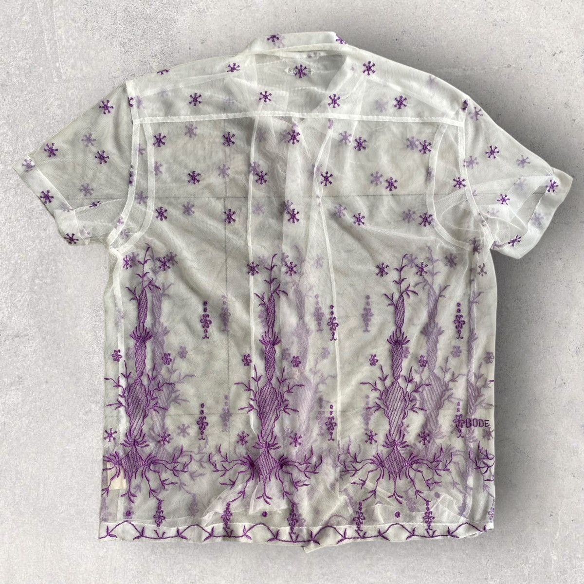 Bode Bode Mesh Embroidered Shirt Size US M / EU 48-50 / 2 - 5 Thumbnail