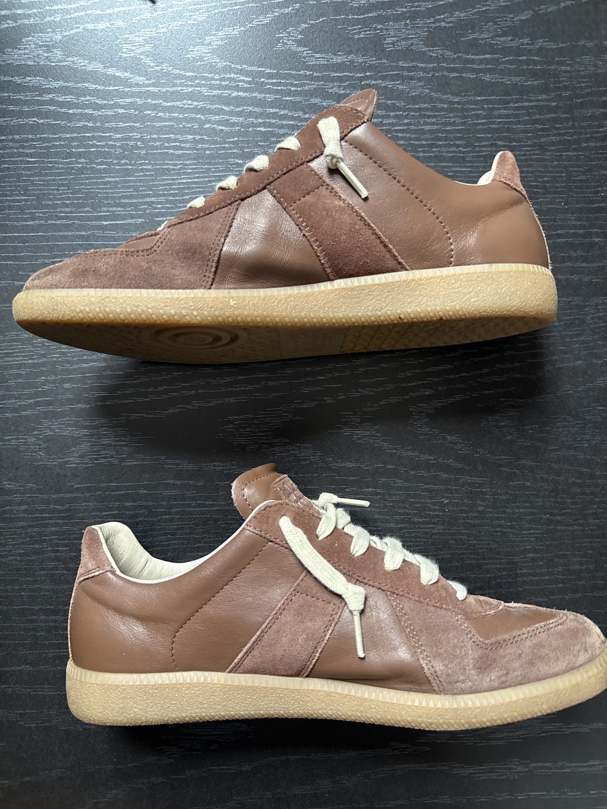 Maison Margiela GAT Brown Replica Suede Leather Size US 10 / EU 43 - 2 Thumbnail
