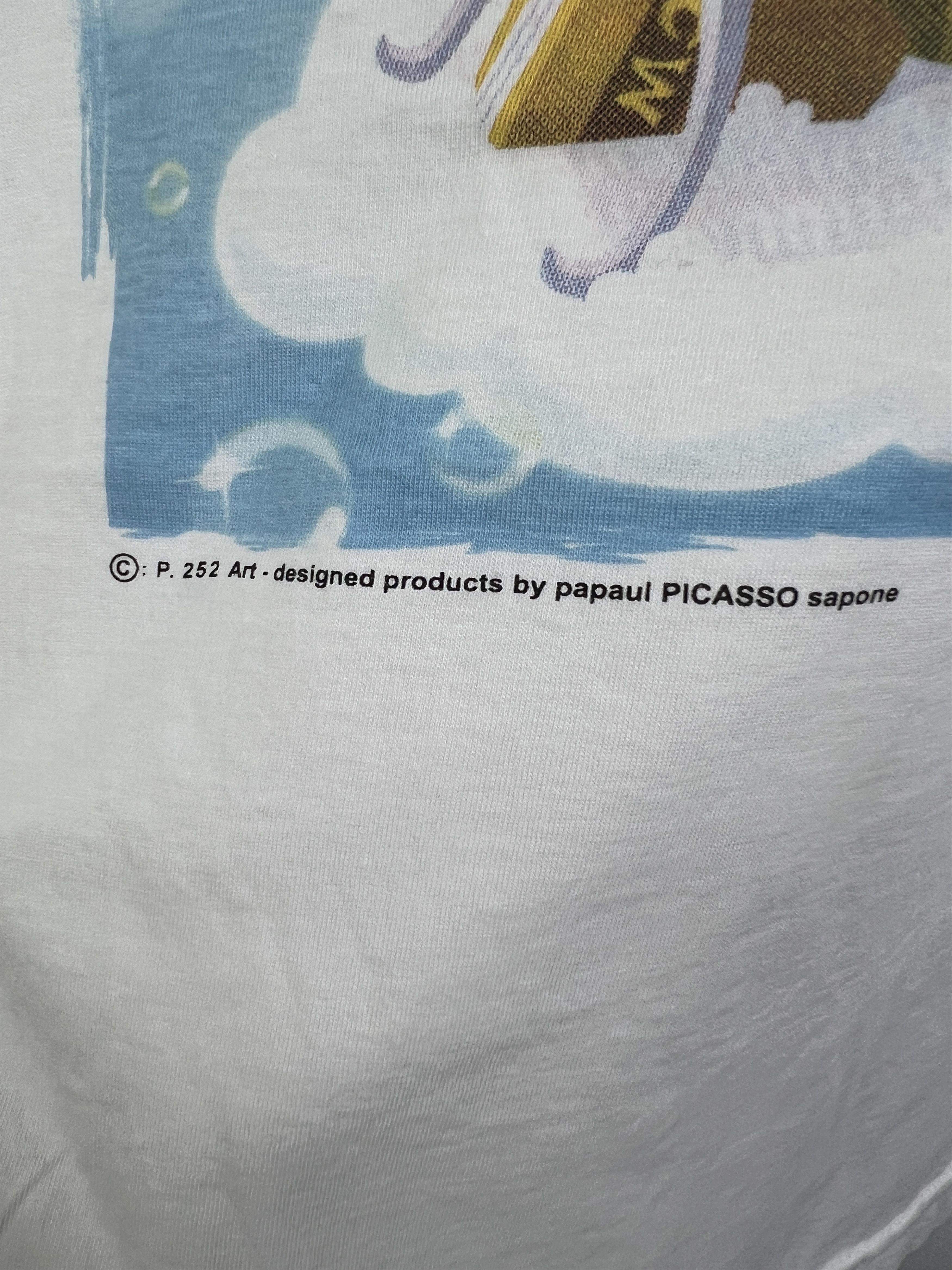 Paloma Picasso No.5040 Vintage Papaul Picasso Sapone Art Graphic Tee (M) Size US M / EU 48-50 / 2 - 6 Thumbnail