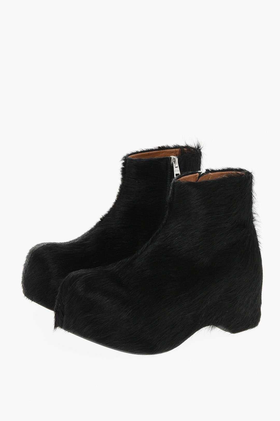 Marni Fur Ankle Boots with Inner Zip Size US 6 / IT 36 - 1 Thumbnail