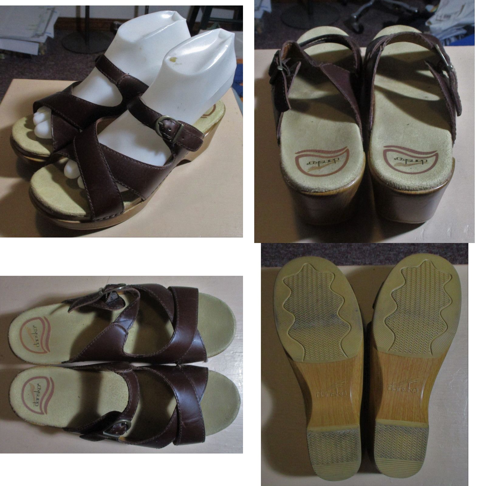 Dansko Women's DANSKO Brown Leather Strappy Sandal Shoes Size 39 Size ONE SIZE - 4 Preview
