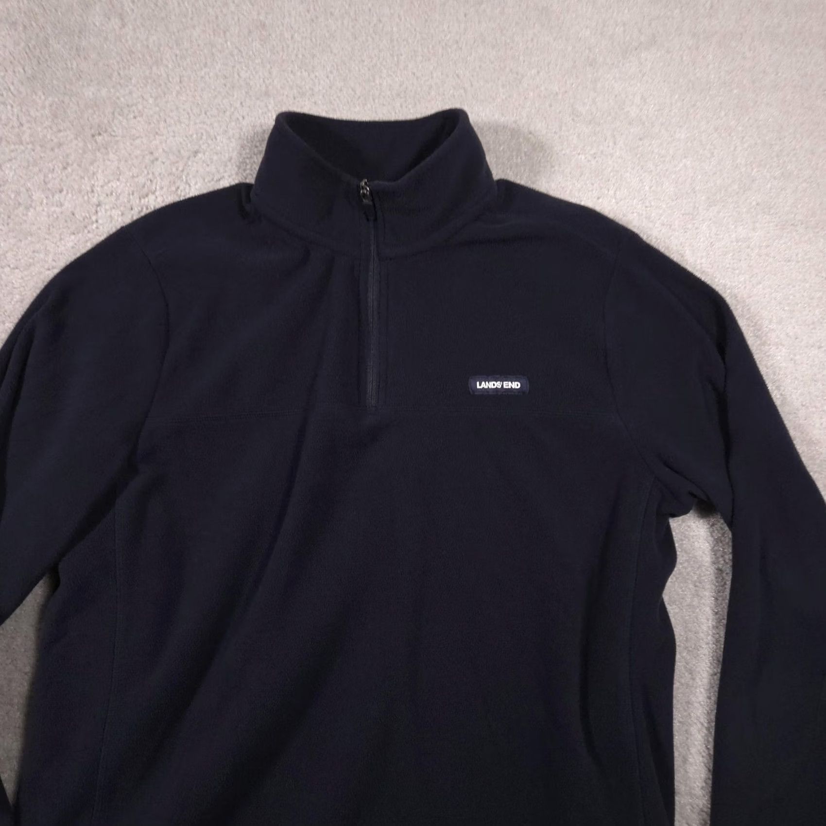 Lands' End VINTAGE Lands' End Pullover Mens L Blue Fleece 1/4 Zip Mock Neck Hiking Winter Size US L / EU 52-54 / 3 - 2 Thumbnail