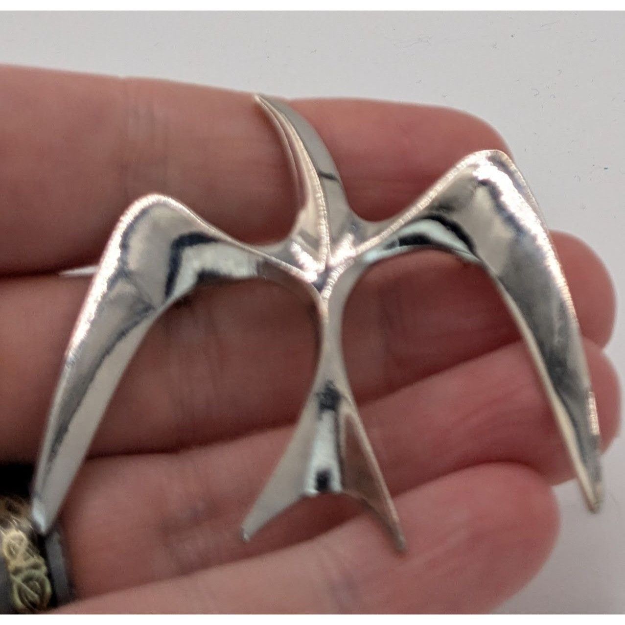 Other Abstract Bird Brooch Sarah Coventry Vintage Silver Tone Size ONE SIZE - 5 Thumbnail