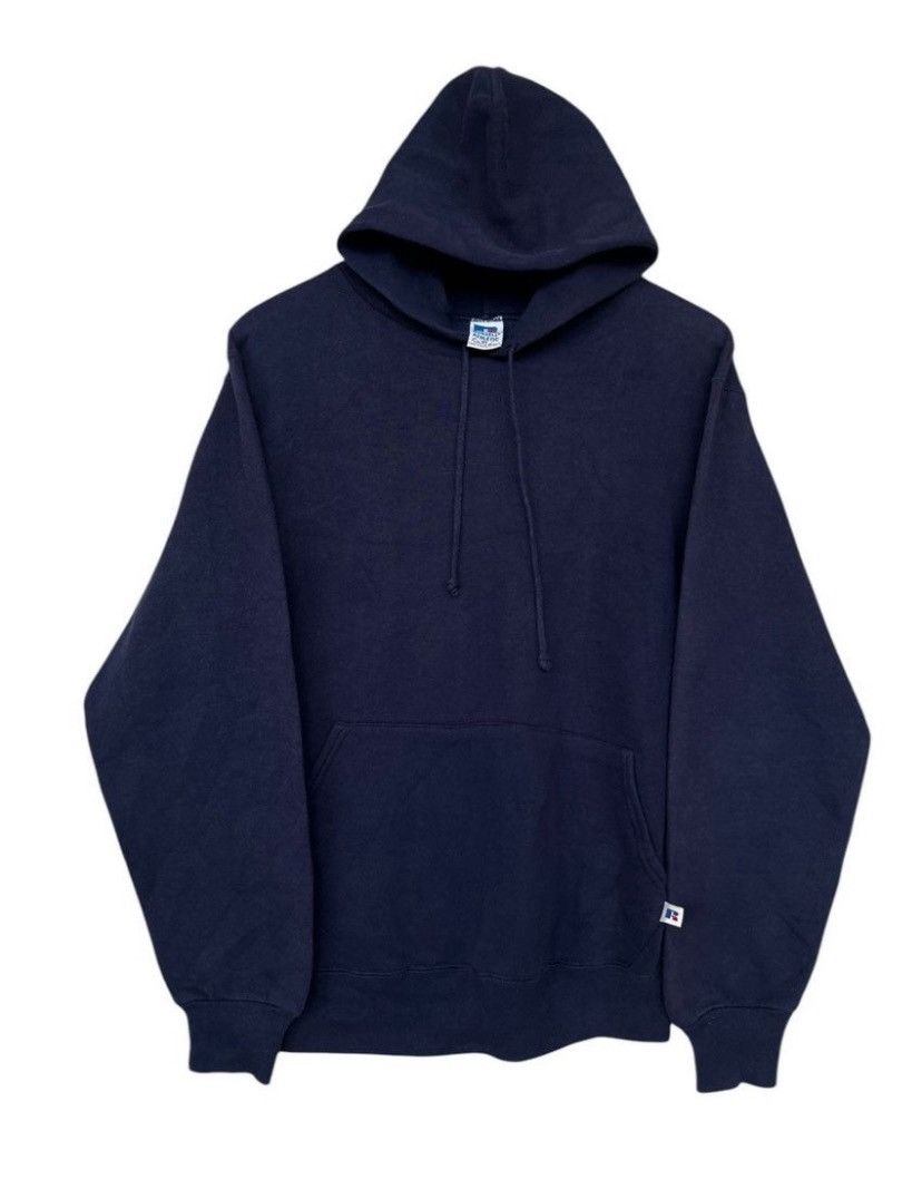 Russell Athletic Vintage 90s Russell Athletics Baggy Blue Hoodie Made in USA Size US M / EU 48-50 / 2 - 1 Thumbnail