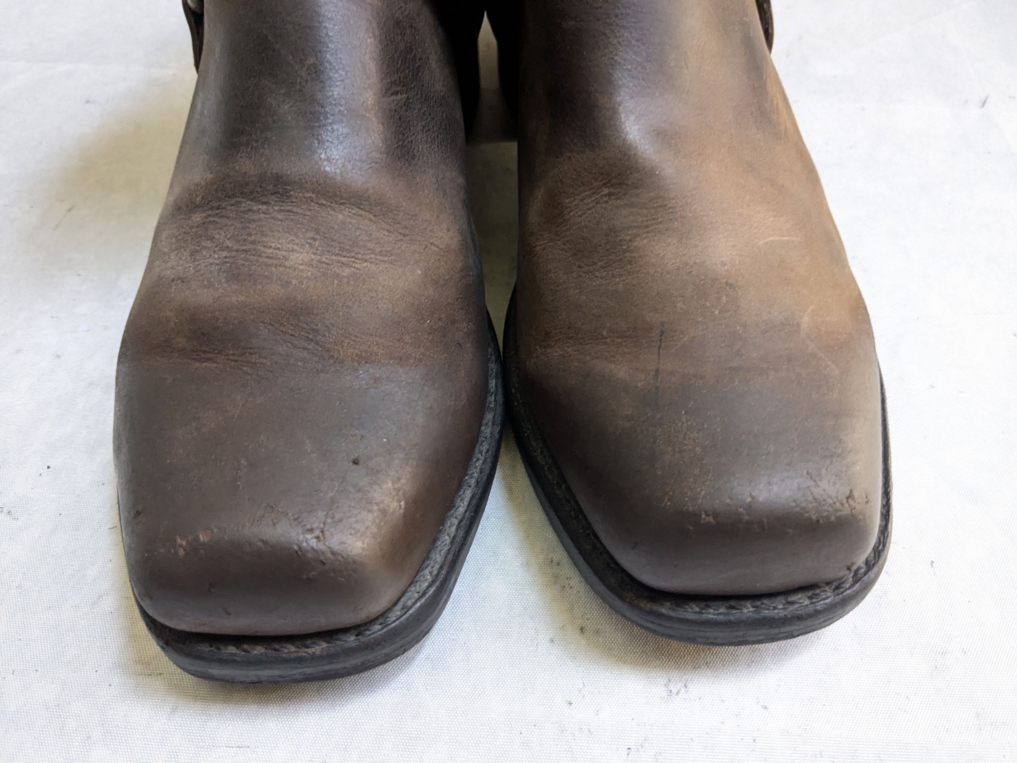 Frye Frye Harness Boots Brown Leather 10 M Buckle Size US 10 / EU 43 - 4 Thumbnail