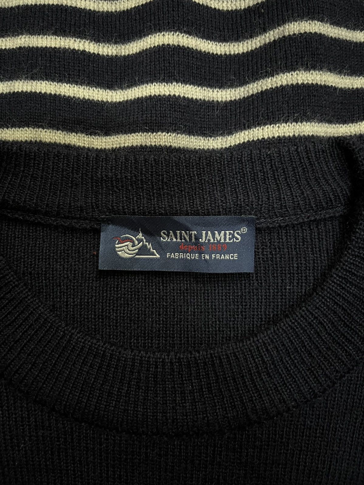 Saint James 2000s Breton sailors jumpers bicnic striped #D3 Size US S / EU 44-46 / 1 - 10 Thumbnail