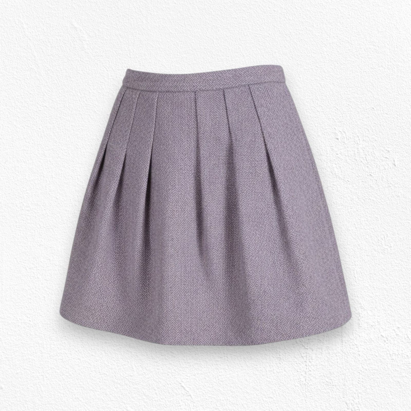 Gap GAP Purple Herringbone Wool Skirt Size 2 Size 26" / US 2 / IT 38 - 1 Thumbnail