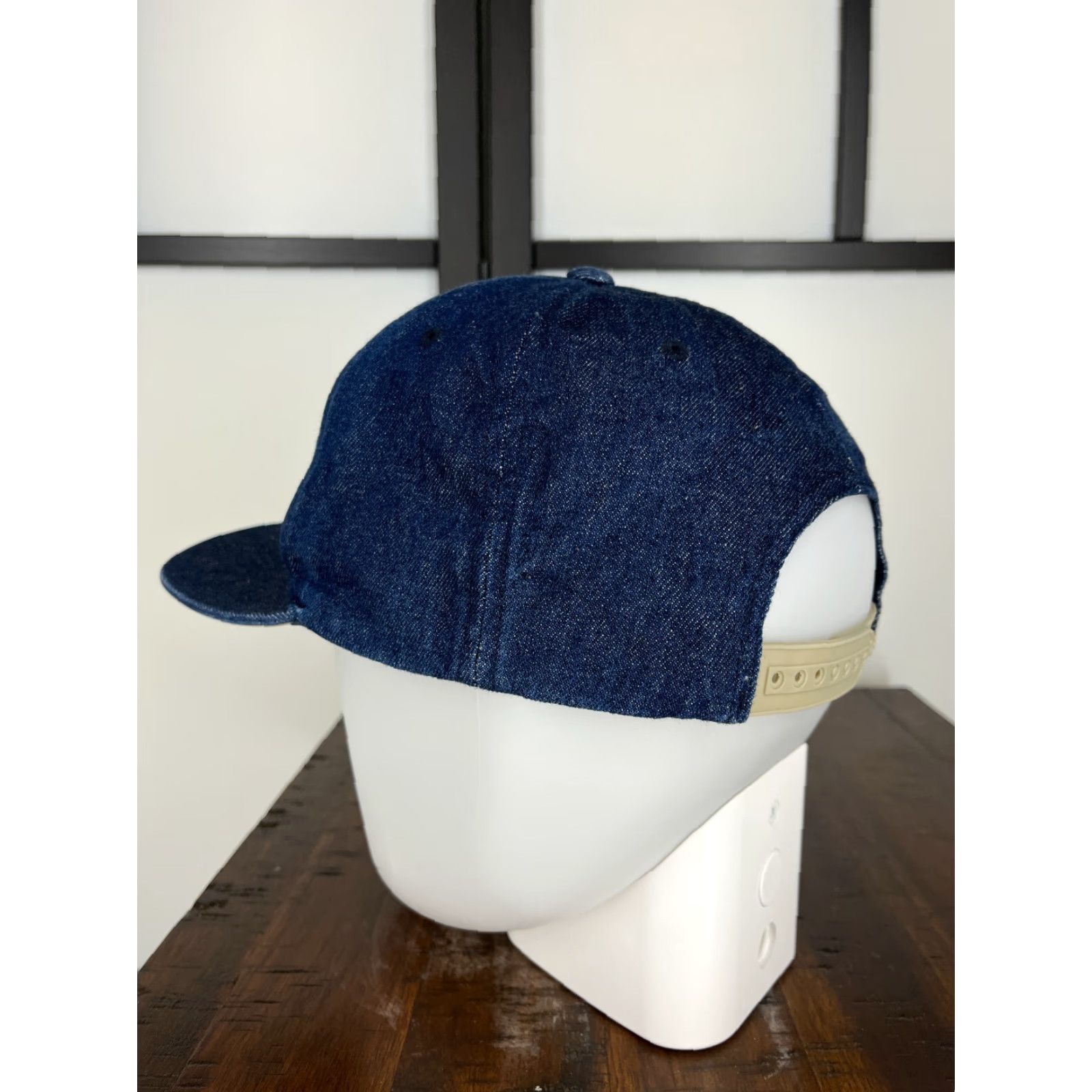 RVCA RVCA Hat Cap Snap Back Adult One Size Blue Denim Look Embroidered Skate Beach Men's Casual Adjustable 90s Theme Size ONE SIZE - 5 Thumbnail
