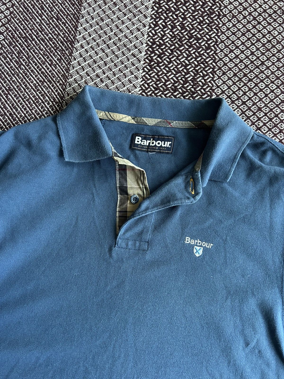Barbour Barbour Polo T-shirt Mens Solid Style Blue Size Medium Size US M / EU 48-50 / 2 - 8 Thumbnail