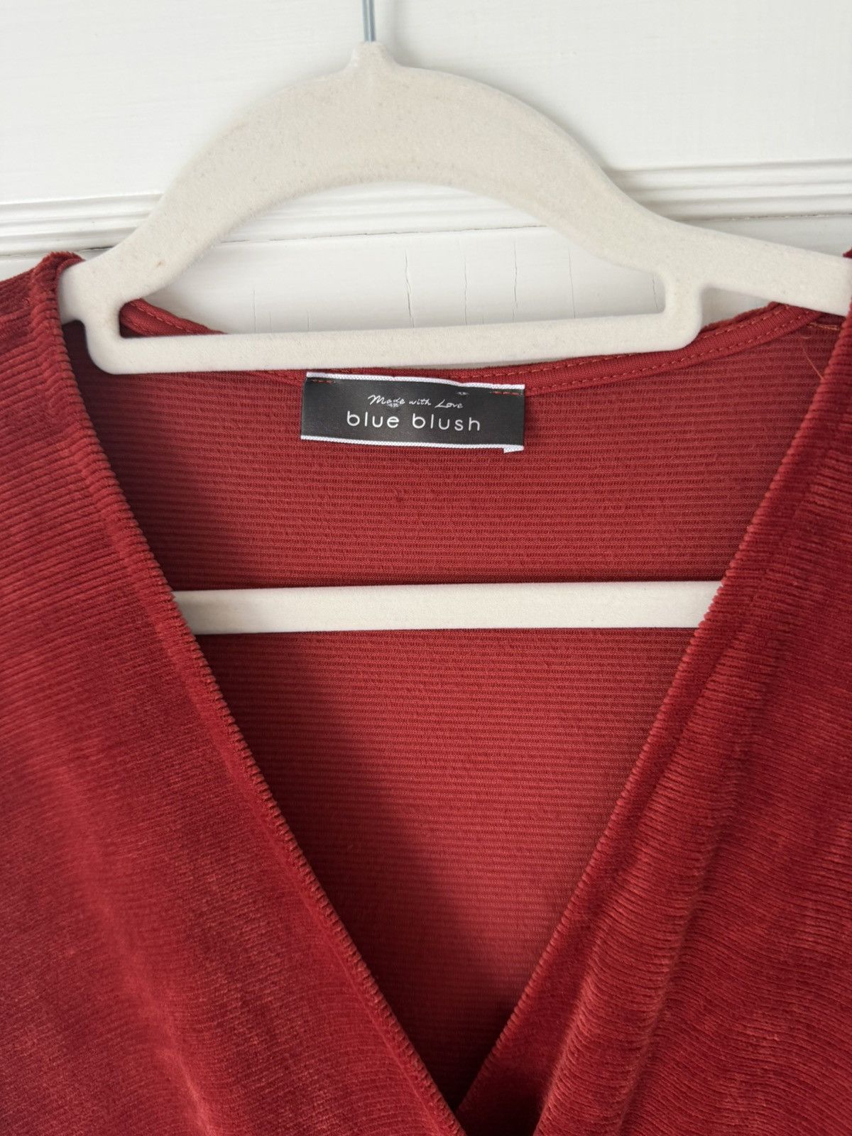 Other Blue Blush Deep Red / Terracotta Long Sleeve Dress Size M / US 6-8 / IT 42-44 - 6 Thumbnail