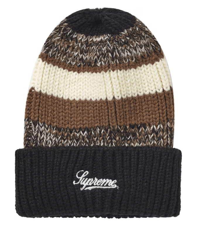 Supreme NWT Supreme Mixed Stripe Beanie - Black Size ONE SIZE - 1 Thumbnail
