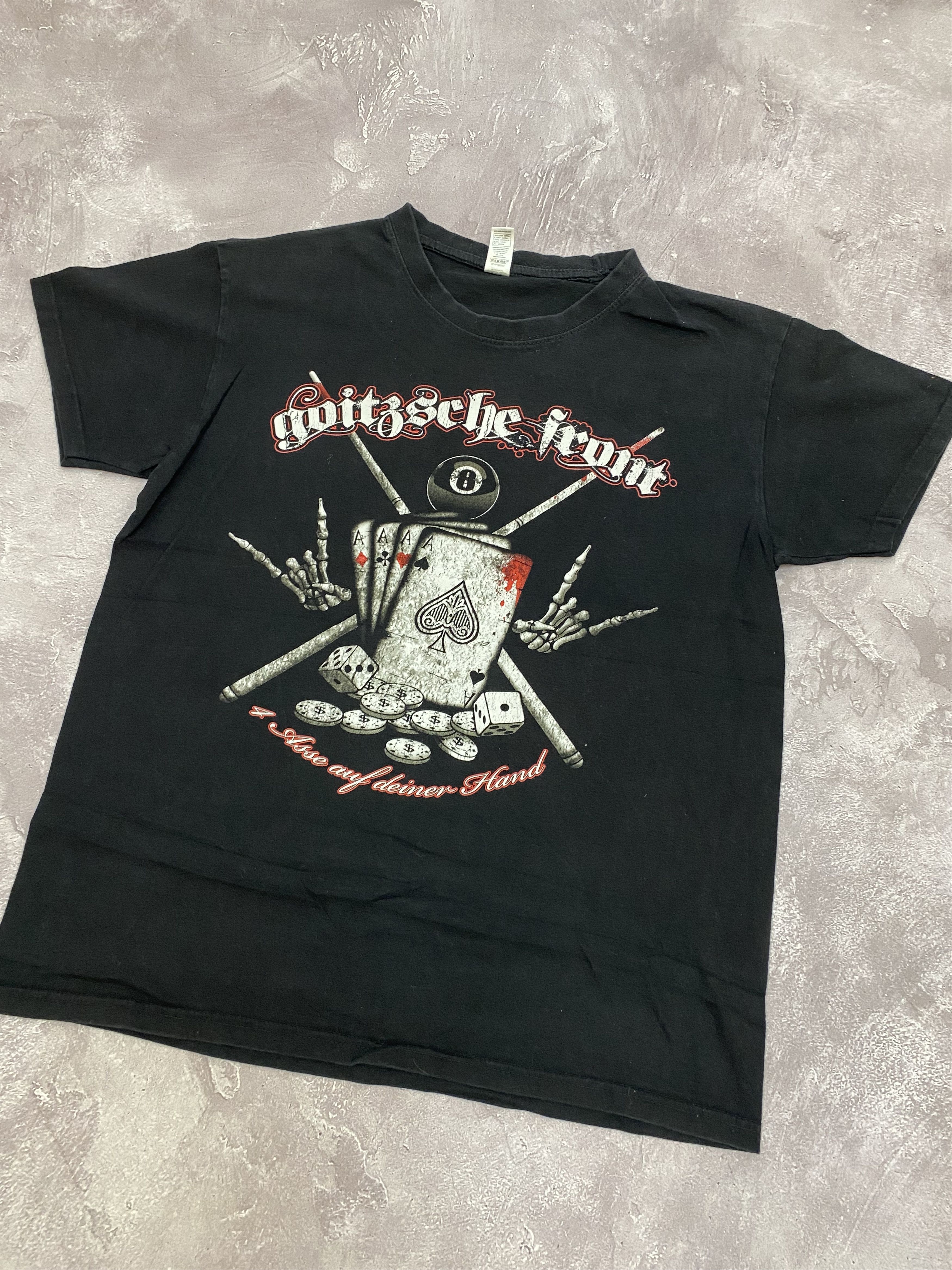 Band Tees Vintage Poker Bones Skull Tee Size US M / EU 48-50 / 2 - 2 Thumbnail