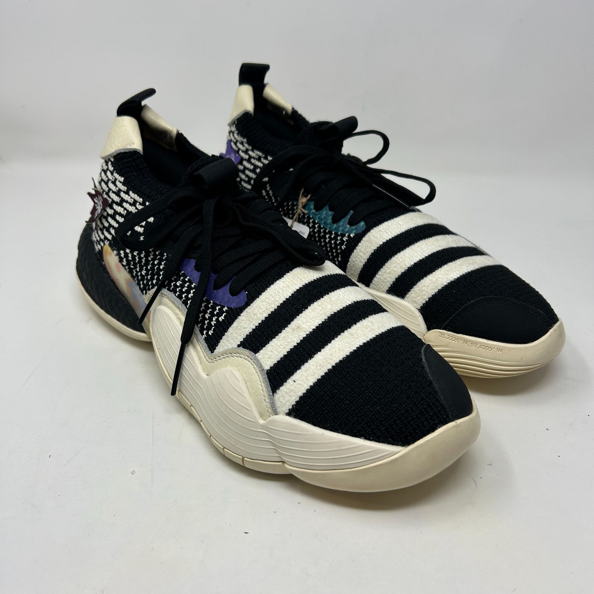 Adidas Adidas Trae Young 2 'Flowers' Black Ivory BasketballIG2590 Size US 10.5 / EU 43-44 - 4 Thumbnail