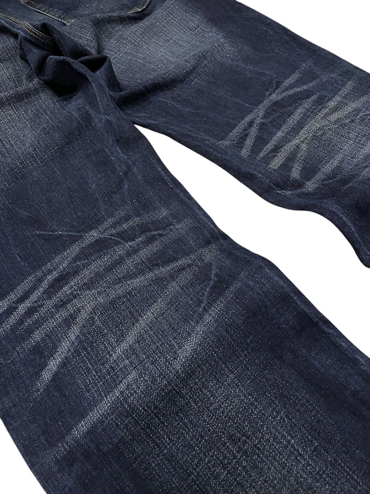 HIDEAWAYS × If Six Was Nine × Le Grande Bleu (L.G.B.) Hideaways Japan Leather Trimmed Pocket Whiskers Flare Jeans Size US 32 / EU 48 - 15 Thumbnail