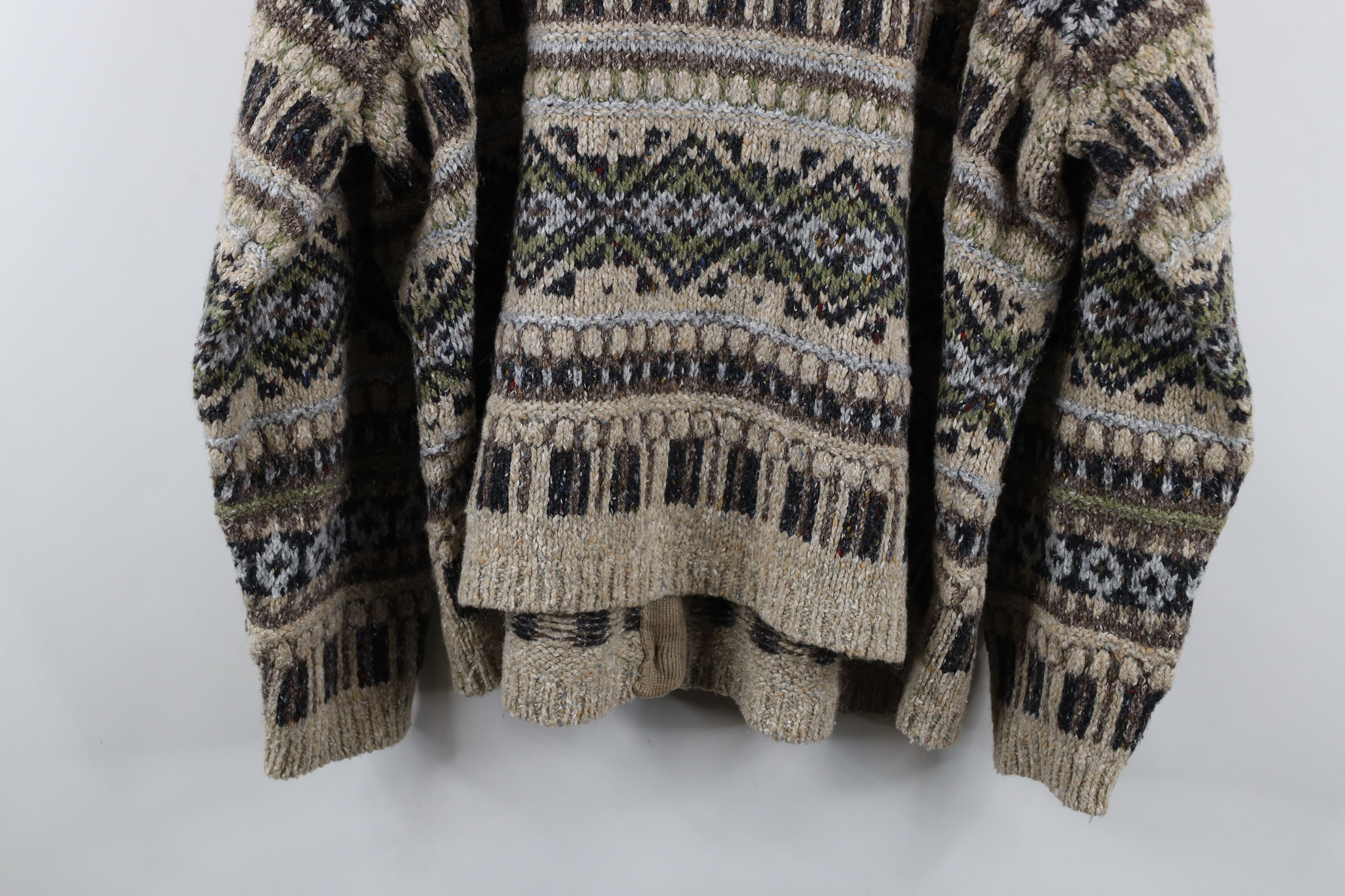 Vintage Vintage 90s Streetwear Fair Isle Knit Cardigan Sweater Size 3XL / US 20-22 - 8 Thumbnail