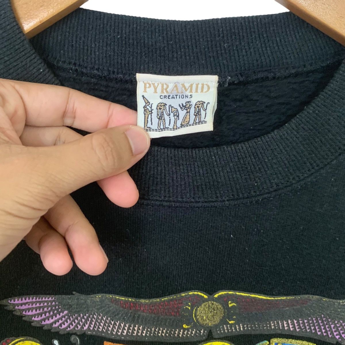 Vintage Vintage Luxor Art Sweatshirt Black Medium Size US M / EU 48-50 / 2 - 2 Thumbnail