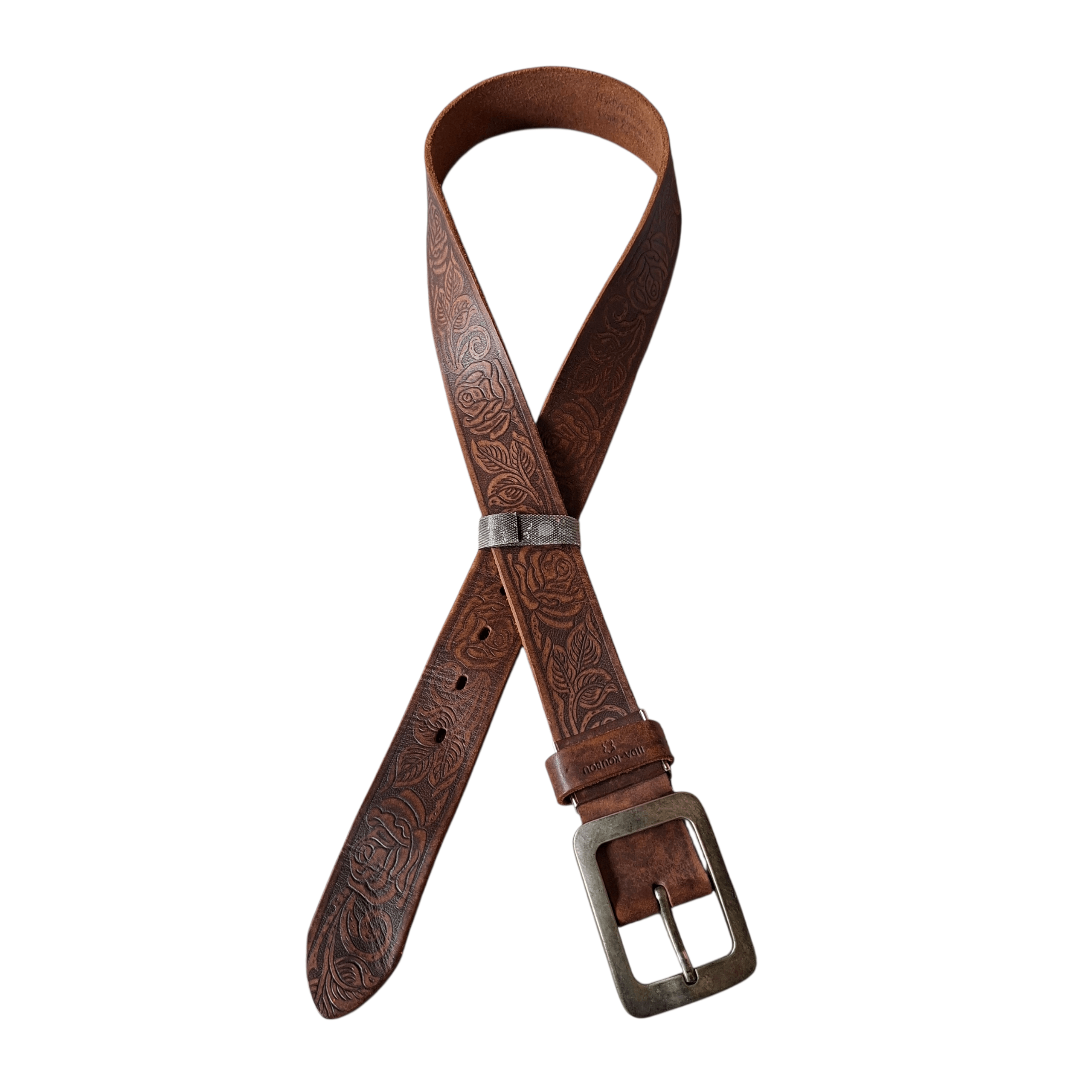 Japanese Brand 🧱 Vintage lida koubou garrison emboss leather belt Size ONE SIZE - 2 Thumbnail