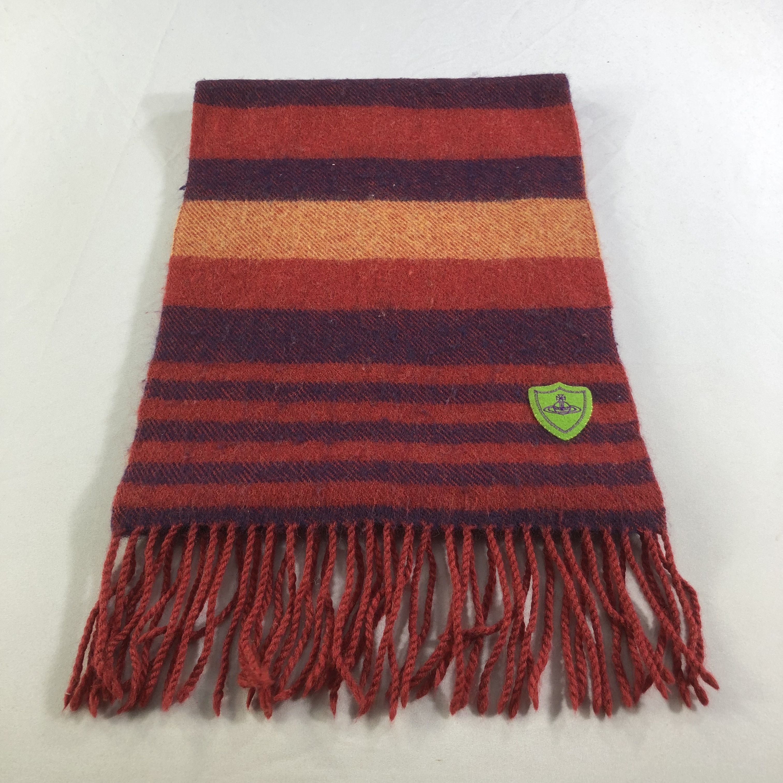Vivienne Westwood Vivienne Westwood Striped Wool Scarf Muffler V1703 Size ONE SIZE - 3 Thumbnail