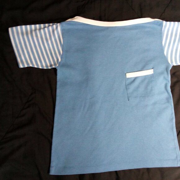Other Vintage 60s Toss Up Striped Sleeve Pocket T-Shirt Size M / US 6-8 / IT 42-44 - 2 Thumbnail