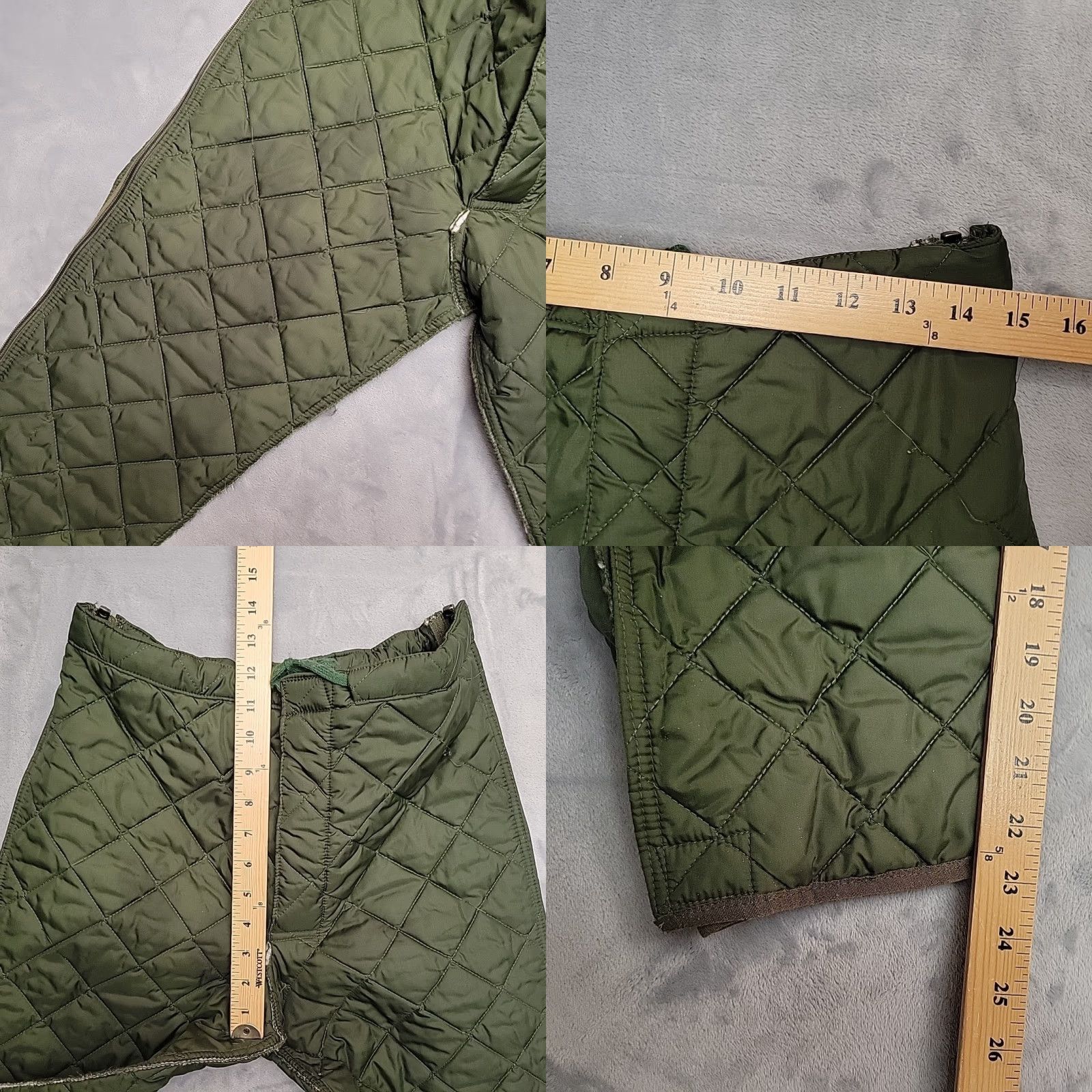 Olive US Army Pants Mens Small Olive Extreme Cold Weather Insulated Quilted Liner Size US 30 / EU 46 - 9 Thumbnail