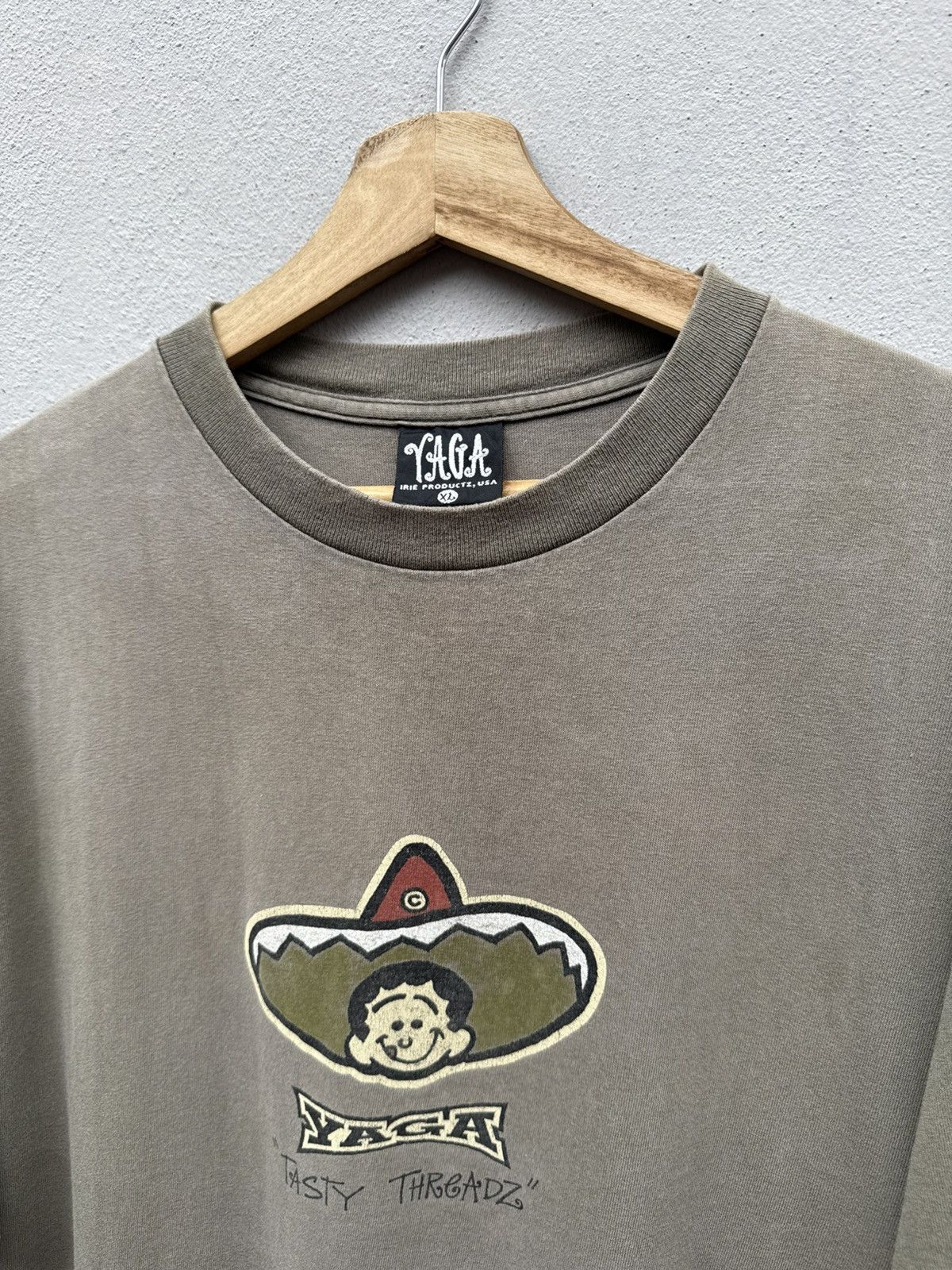 Thrasher Vintage 90’s YAGA "Tasty Threads" Rare Graphics Skate Tee Size US XL / EU 56 / 4 - 2 Thumbnail