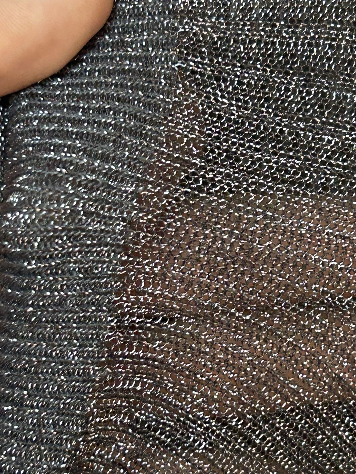 Vintage Vintage chainmail knit mesh fitted high neck long sleeve Size US L / EU 52-54 / 3 - 4 Thumbnail