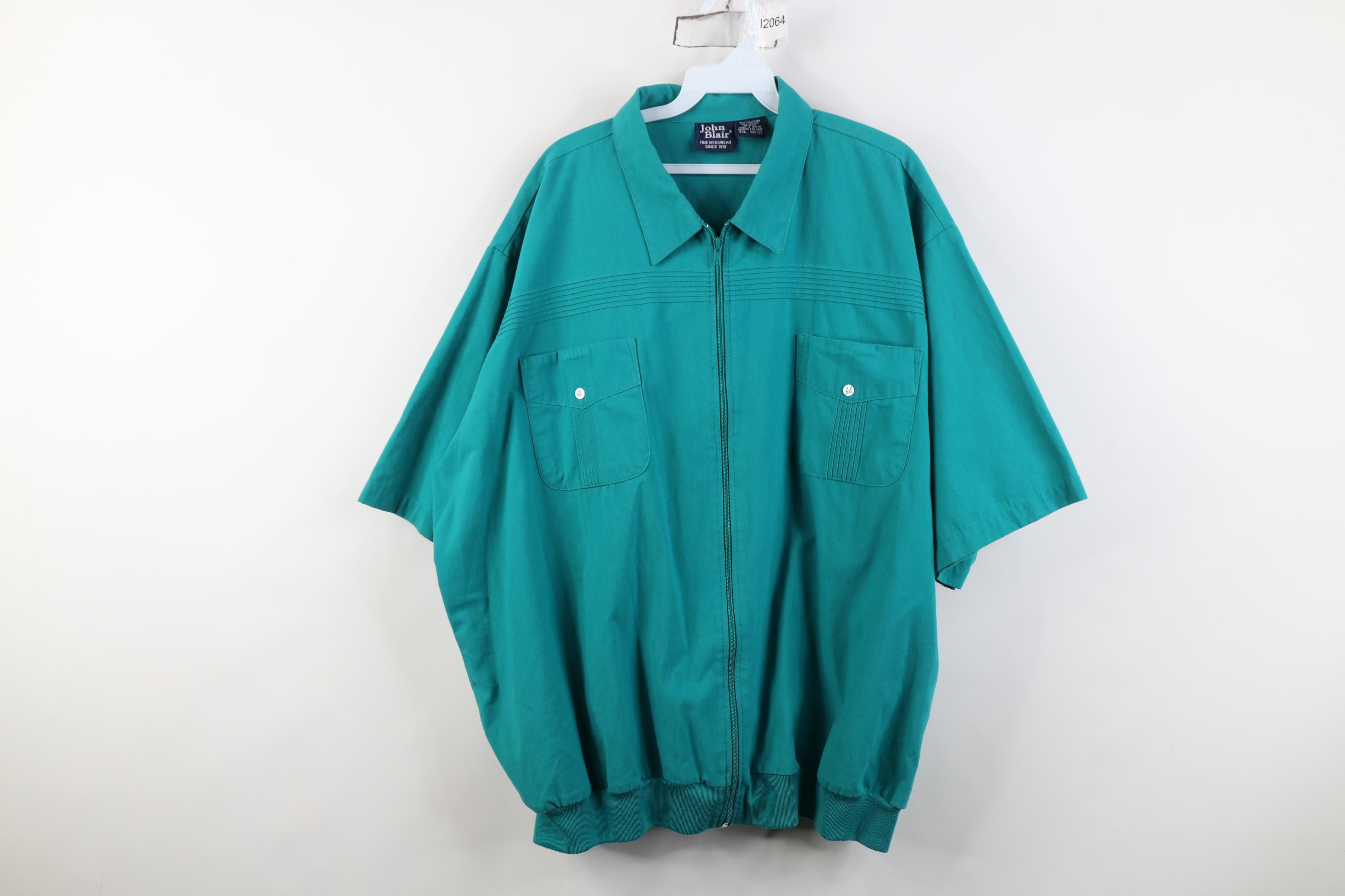 Vintage Vintage 90s Streetwear Full Zip Short Sleeve Shirt Jacket Size US XXL / EU 58 / 5 - 1 Thumbnail