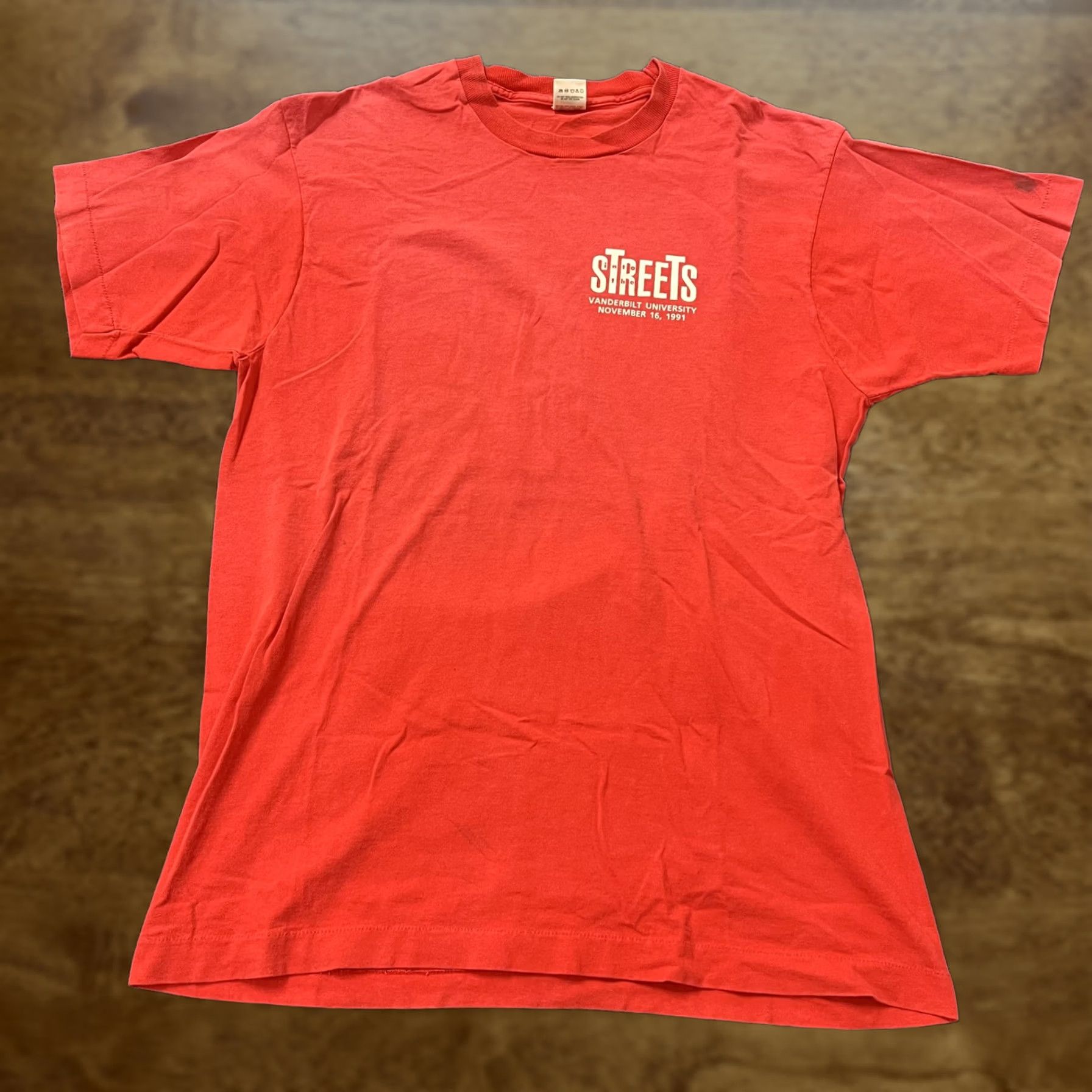 Fruit Of The Loom VINTAGE Fruit of the Loom Shirt Mens XL Red Vanderbilt 1991 Into The Streets Tee Size US XL / EU 56 / 4 - 1 Thumbnail